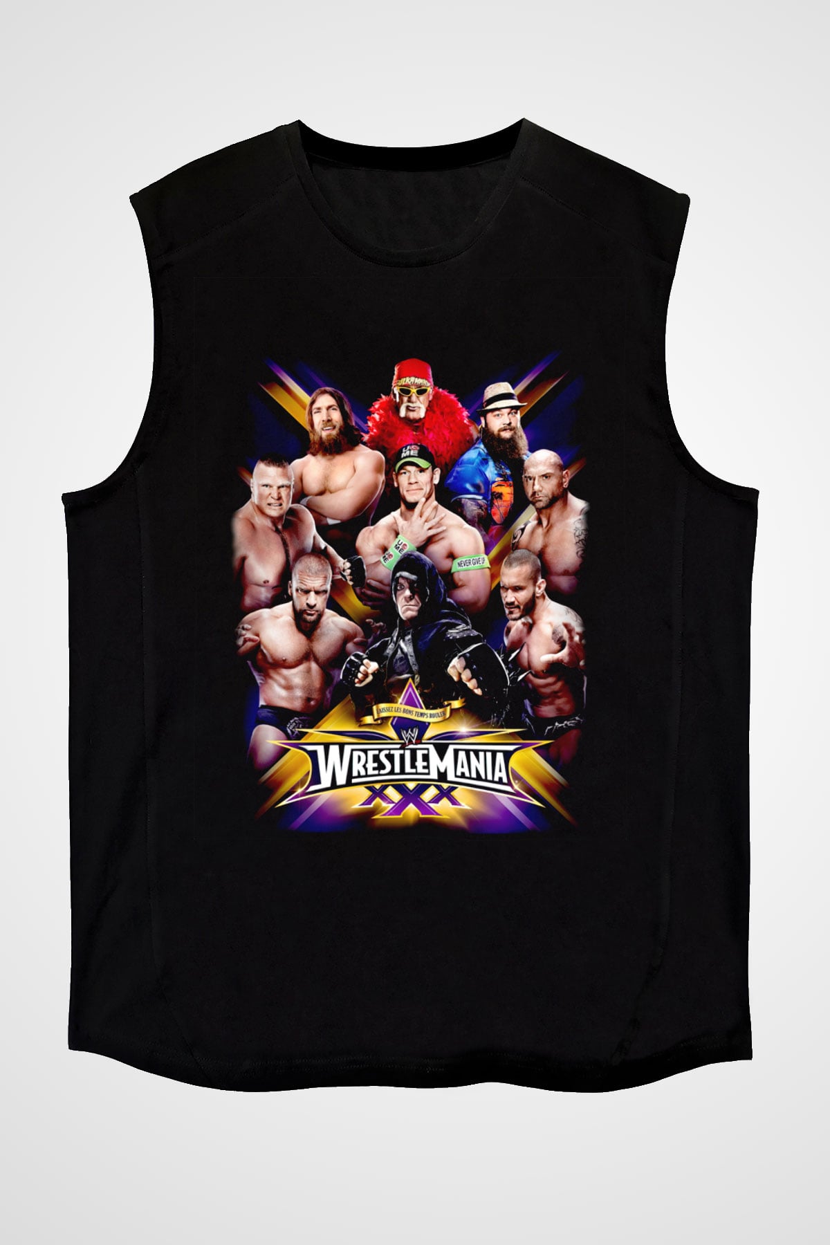 WrestleMania Siyah Unisex  Kolsuz Tişört