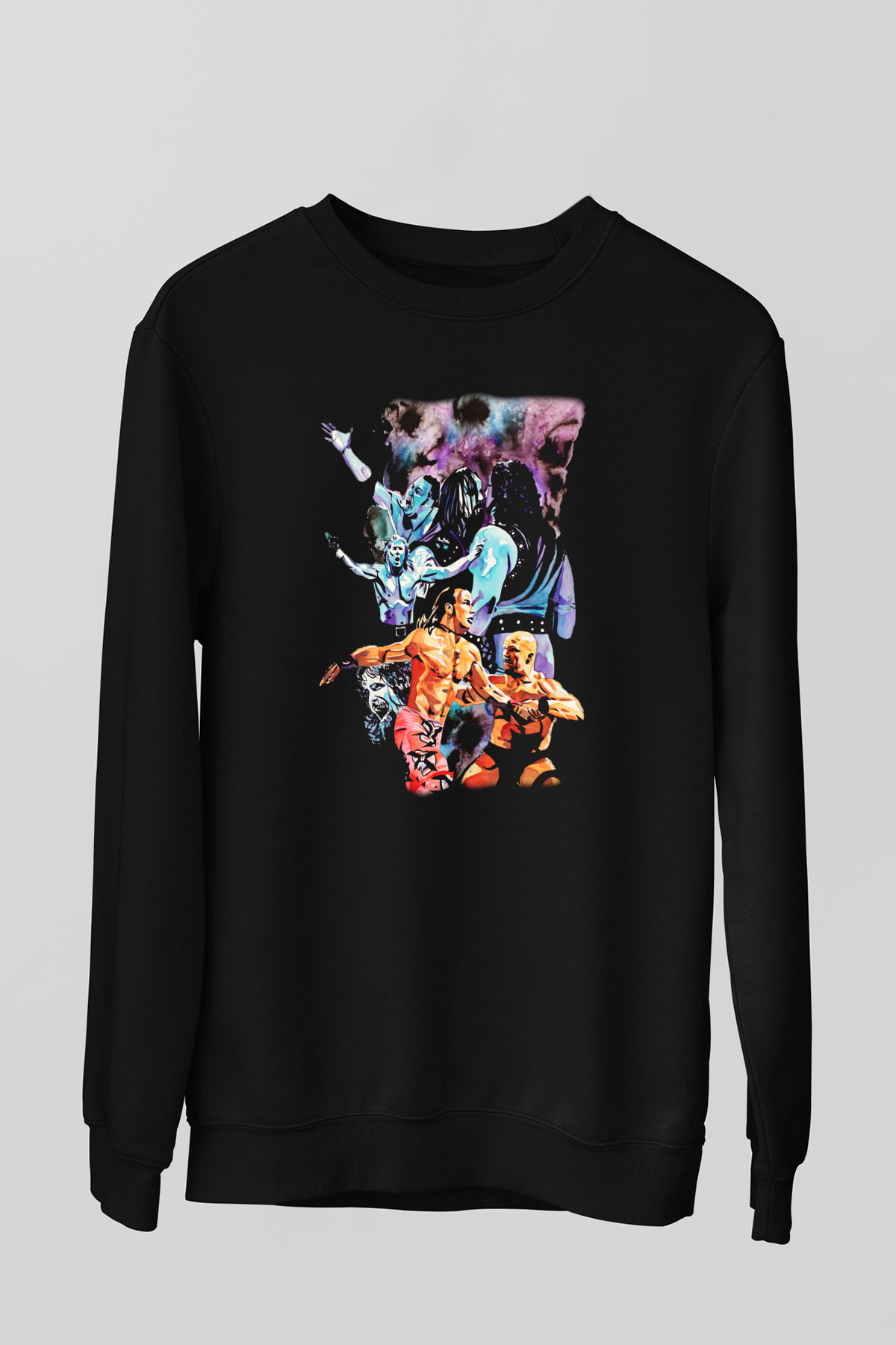 WrestleMania Siyah Unisex Sweatshirt