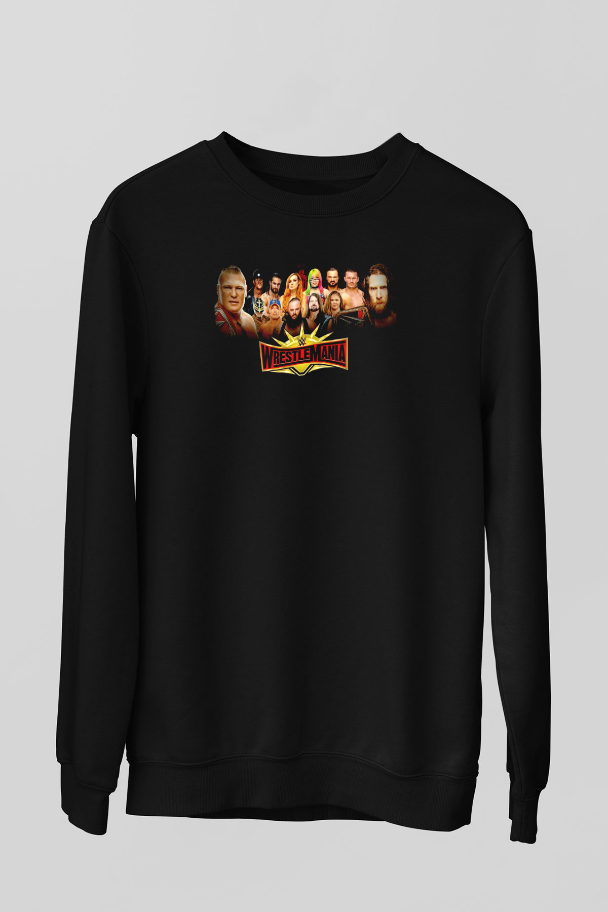 WrestleMania Siyah Unisex  Sweatshirt