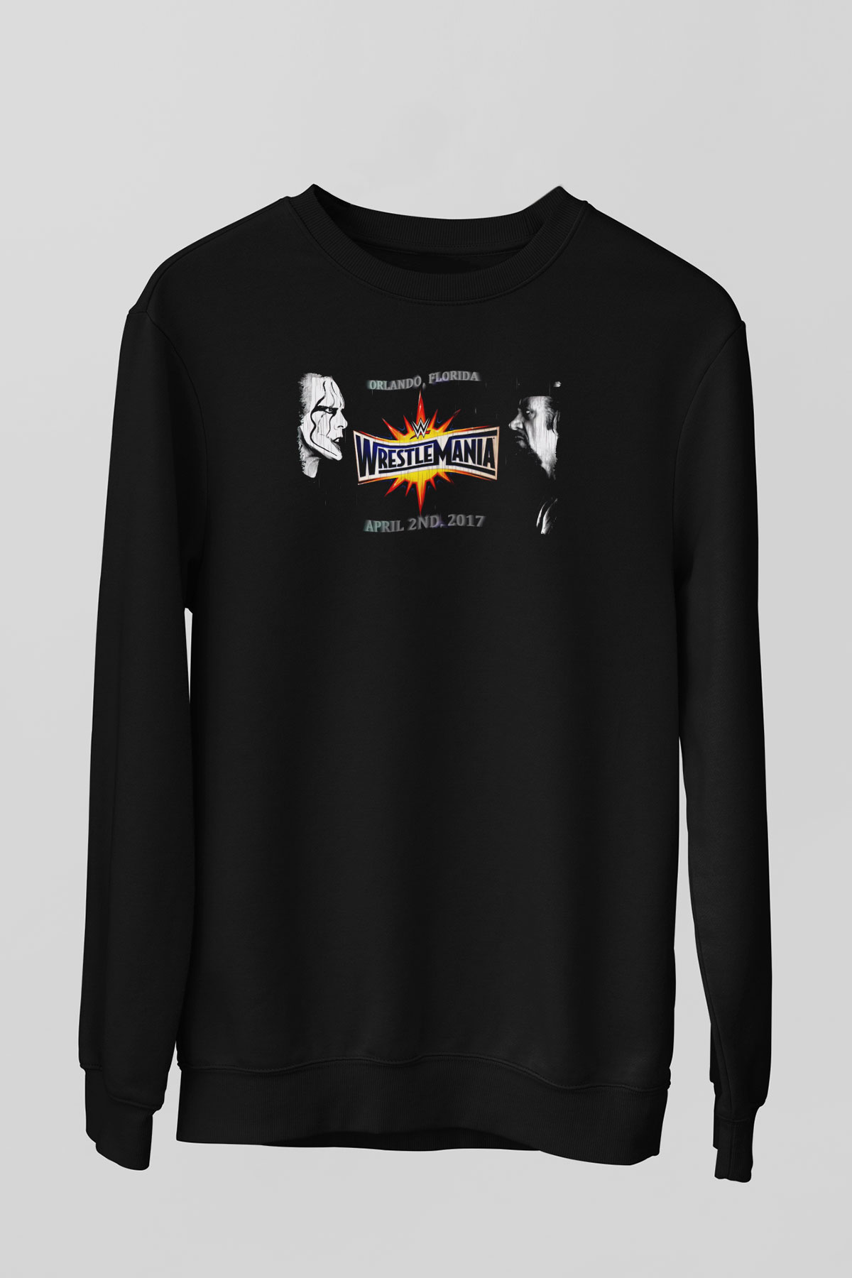WrestleMania Siyah Unisex  Sweatshirt