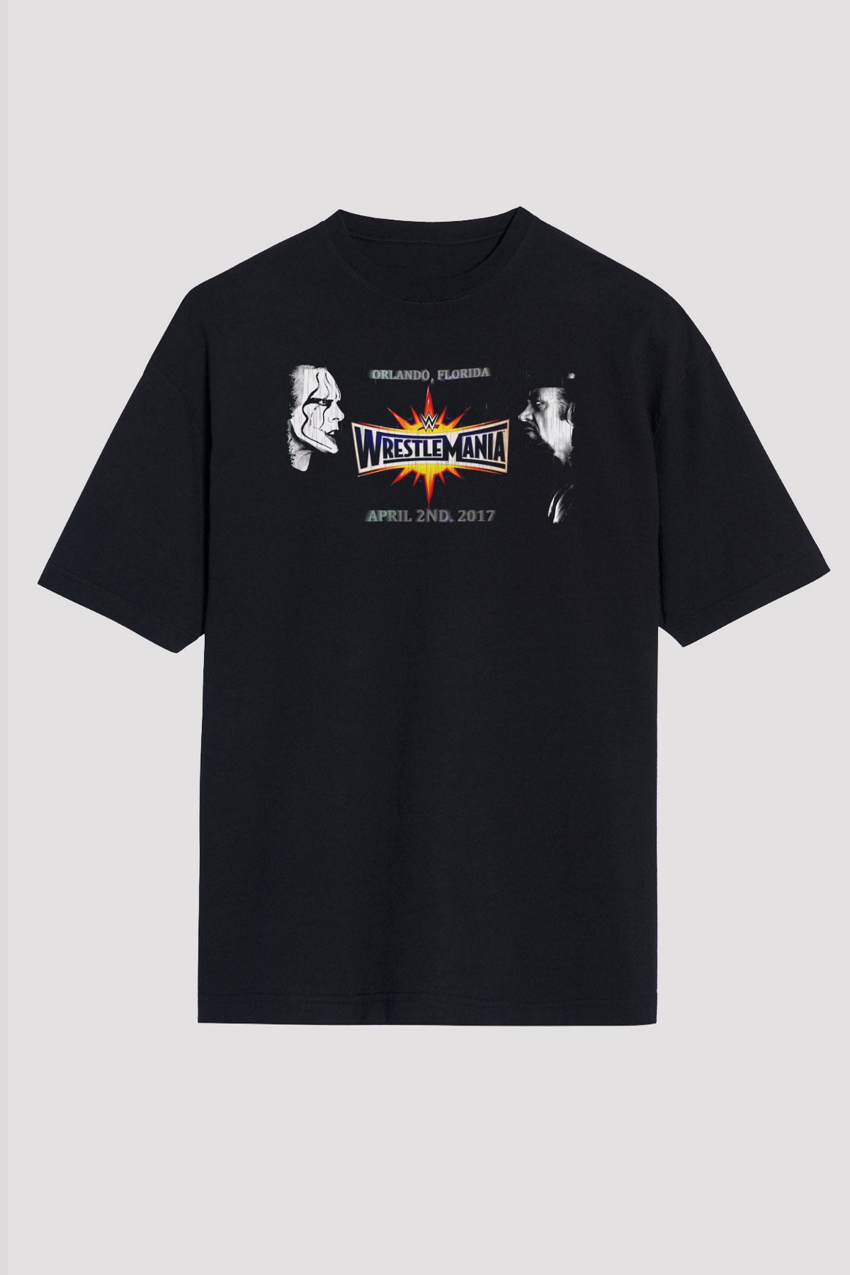 WrestleMania Siyah Unisex Tişört
