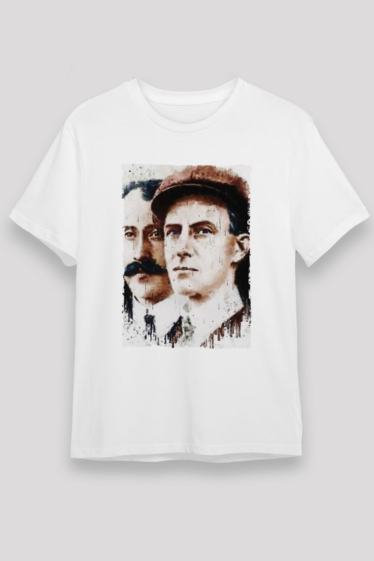 Wright Kardeşler Baskılı Unisex Beyaz Tişört - Tshirt