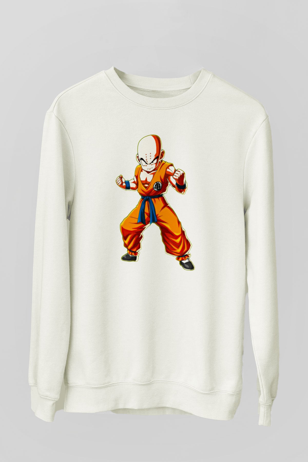 Wushu Baskılı Unisex Ekru Sweatshirt