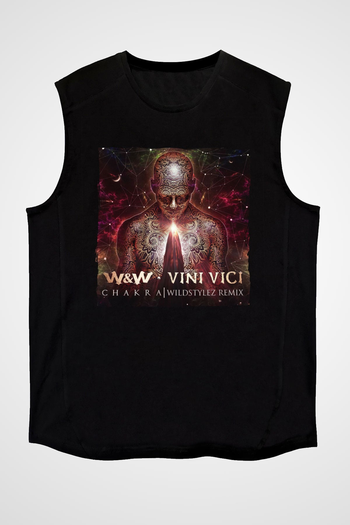 W&W Siyah Unisex Kolsuz Tişört
