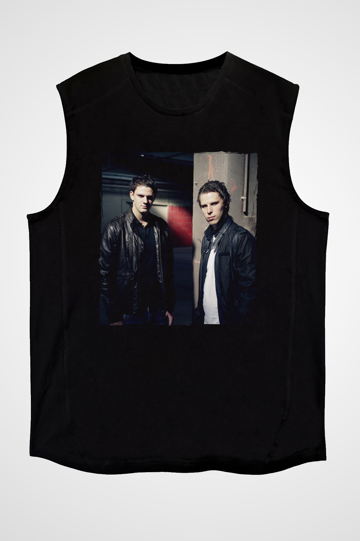 W&W Siyah Unisex Kolsuz Tişört