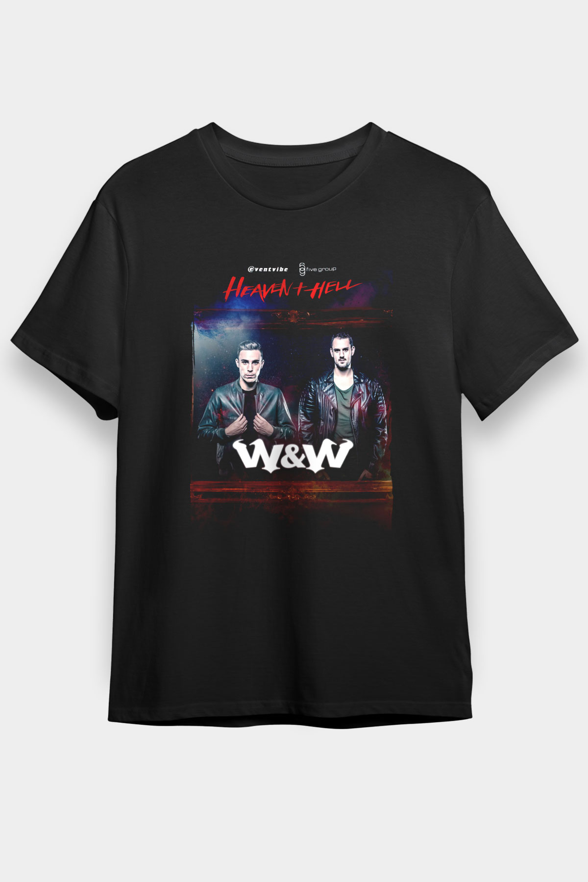 W&W Siyah Unisex Tişört T-Shirt - TişörtFabrikası