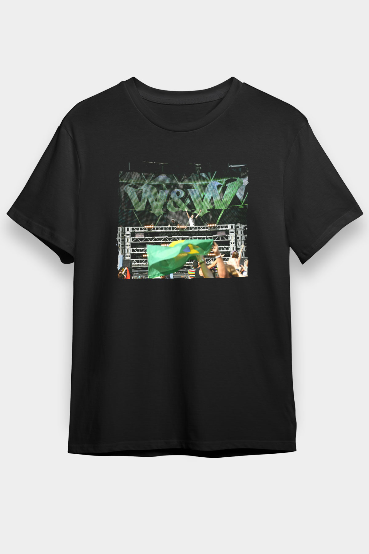 W&W Siyah Unisex Tişört T-Shirt - TişörtFabrikası