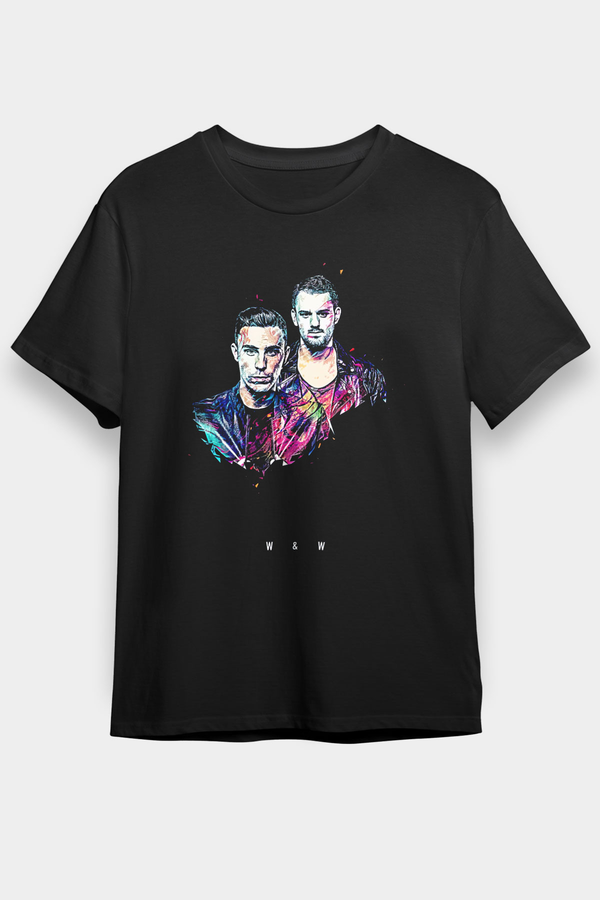W&W Siyah Unisex Tişört T-Shirt - TişörtFabrikası