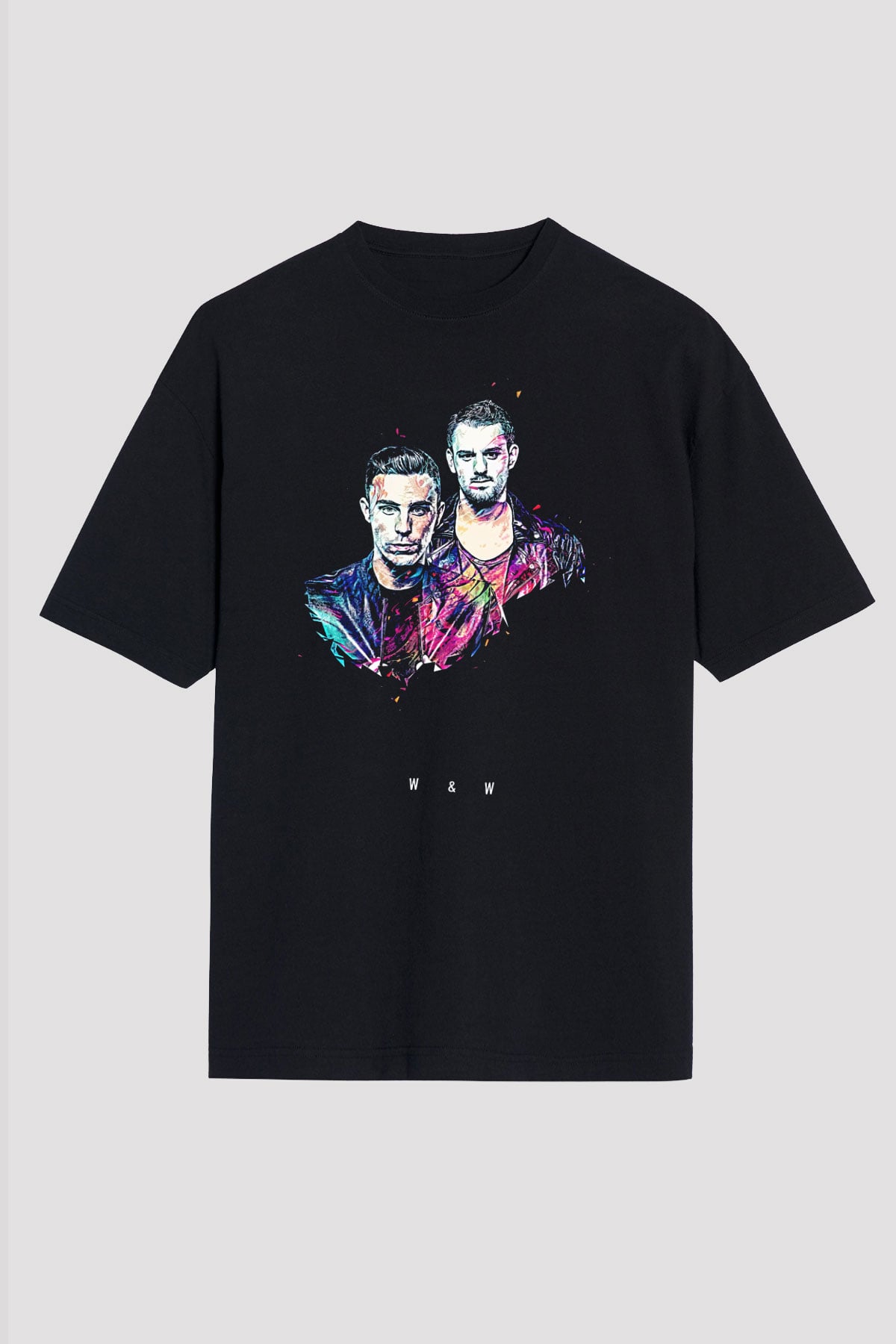 W&W Siyah Unisex Tişört T-Shirt - TişörtFabrikası