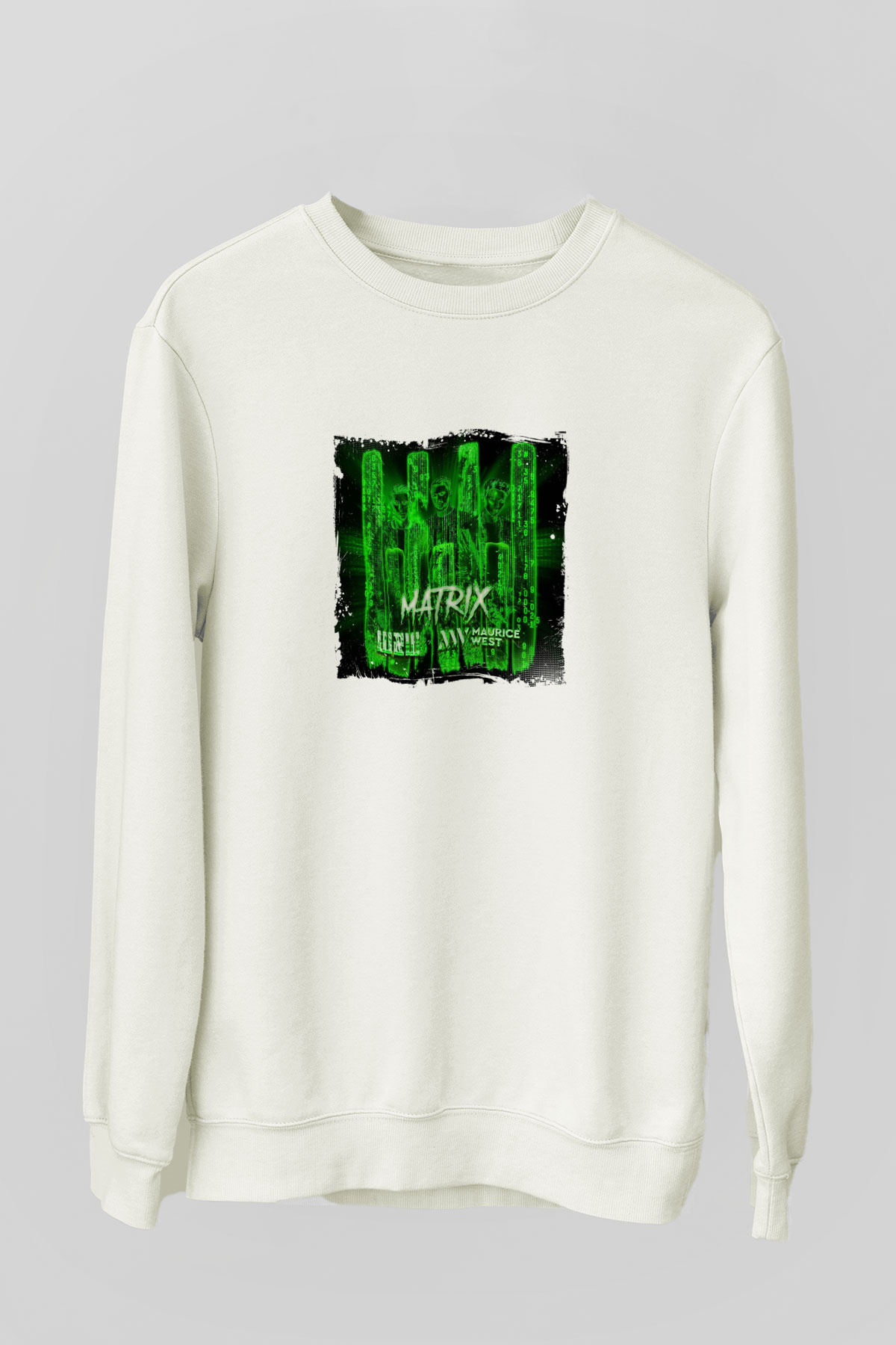 W&WBaskılı Beyaz Sweatshirt