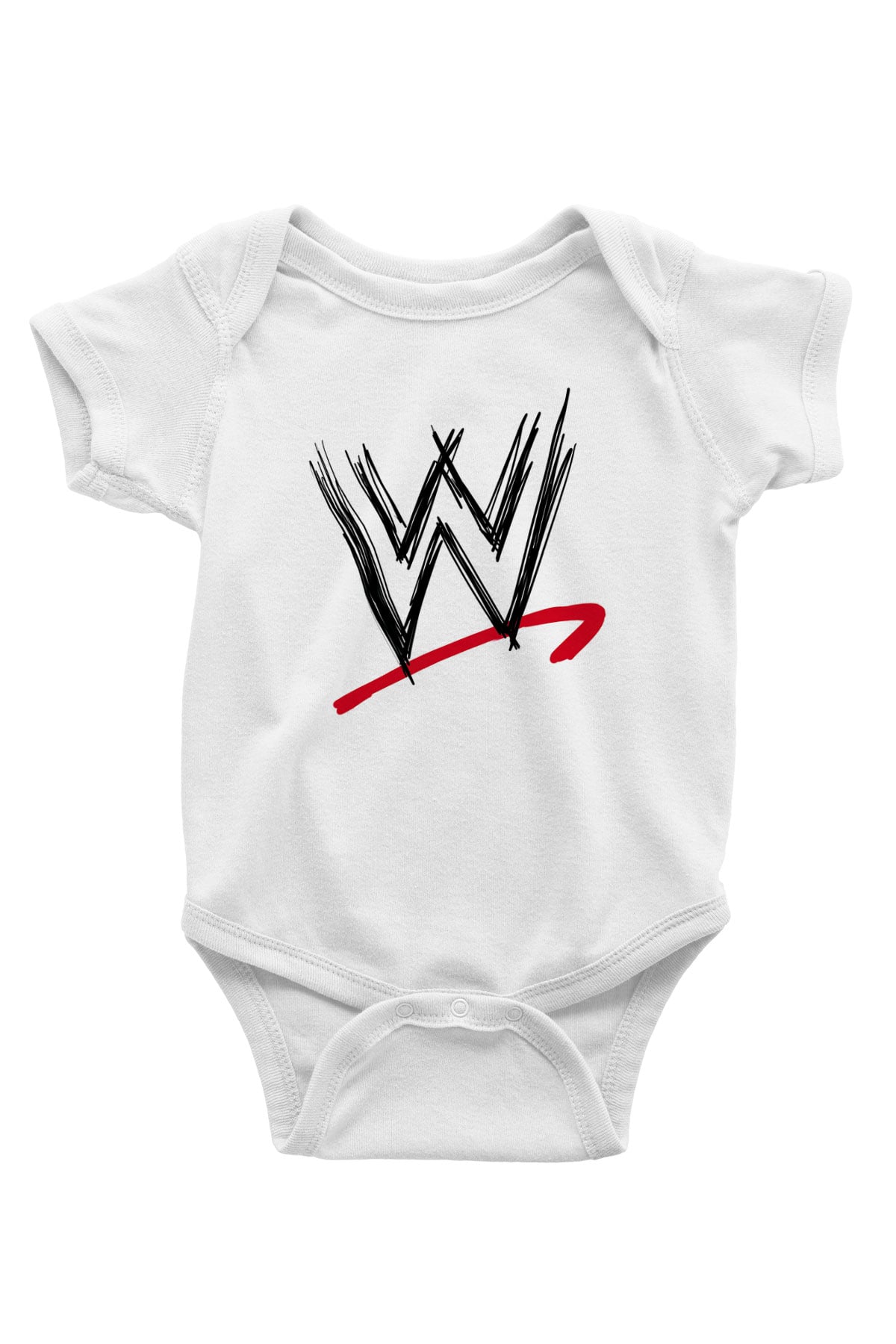 WWE Baskılı Beyaz Unisex Bebek Body - Zıbın