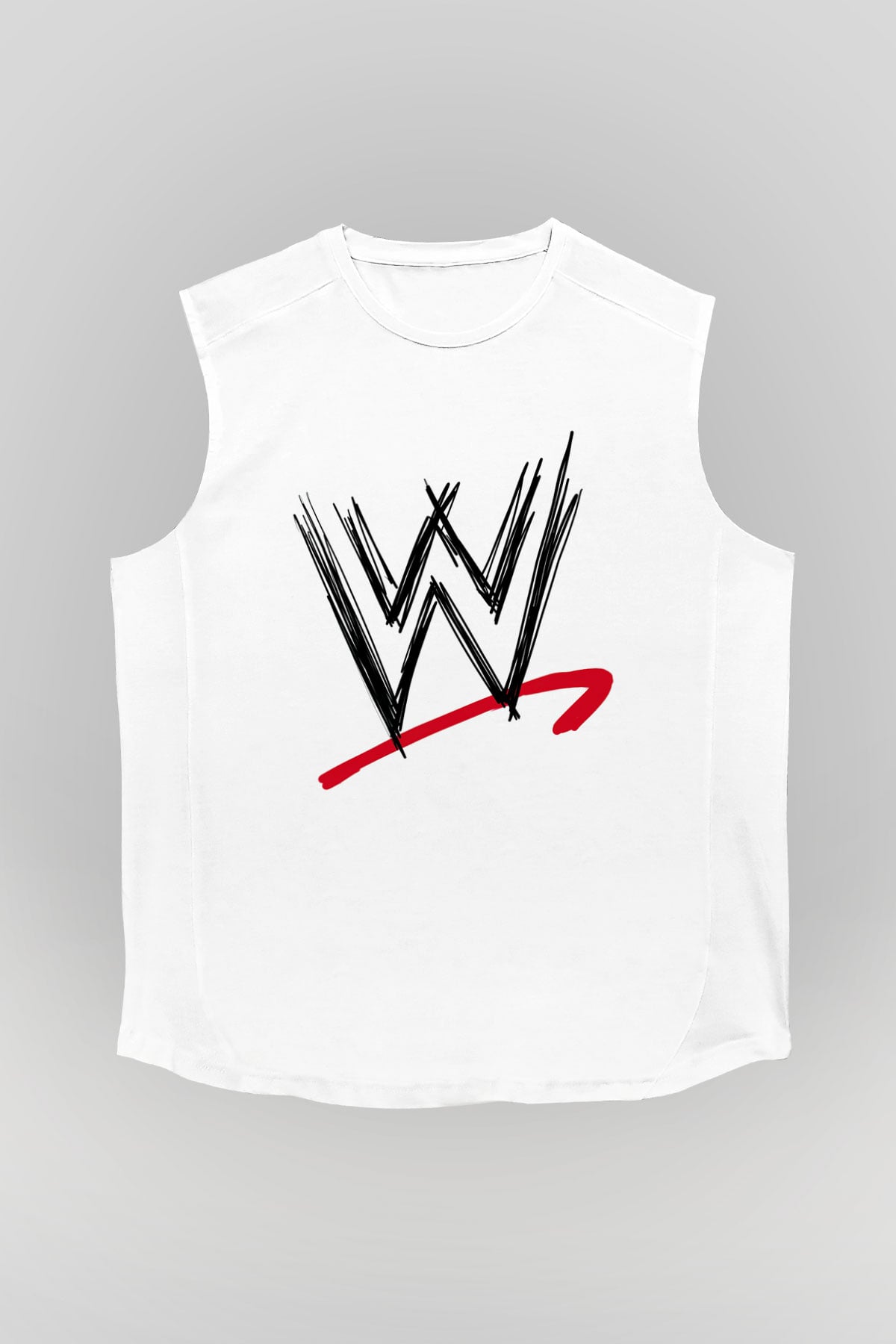 WWE Beyaz Unisex Kolsuz Tişört