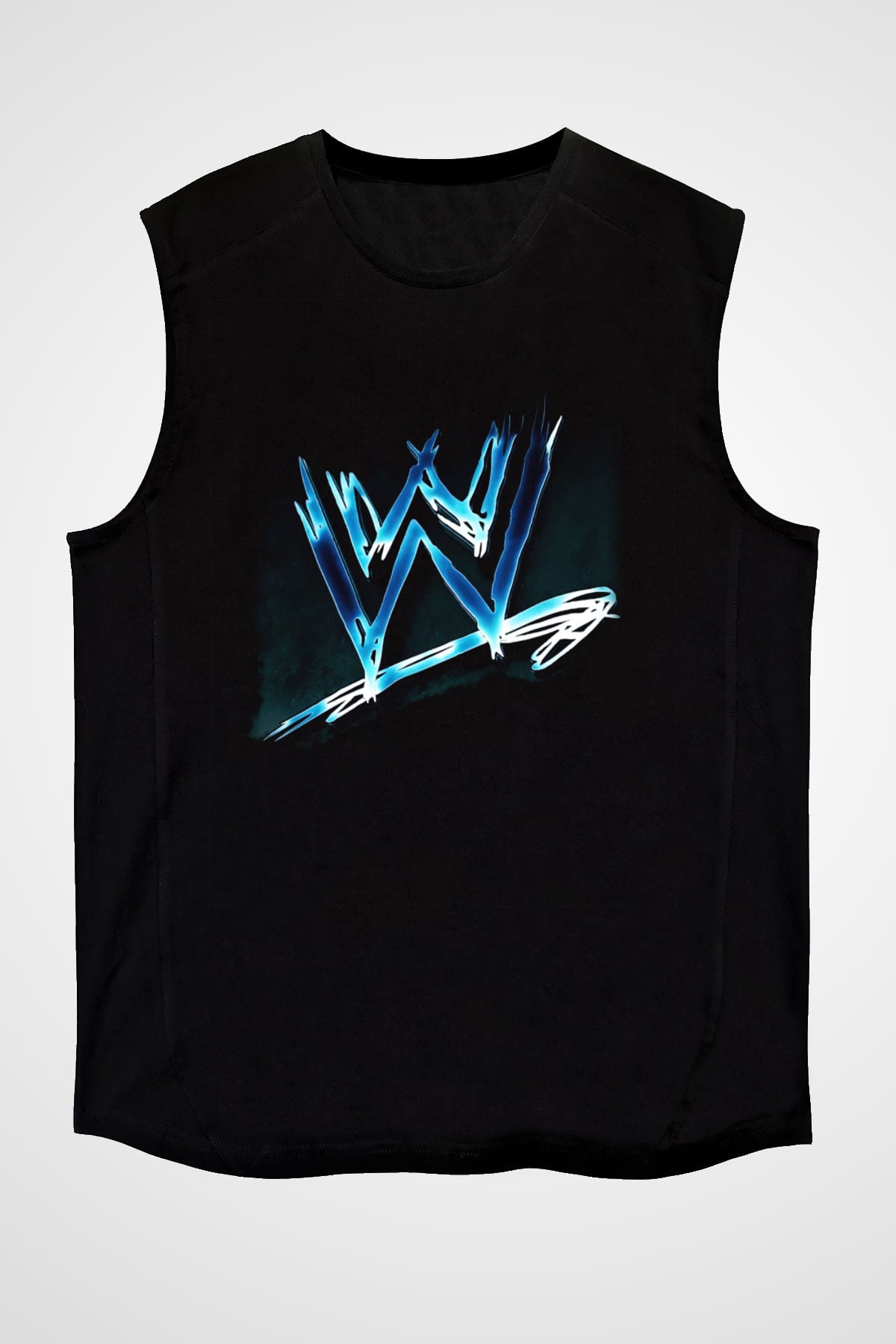 WWE Siyah Unisex Kolsuz Tişört