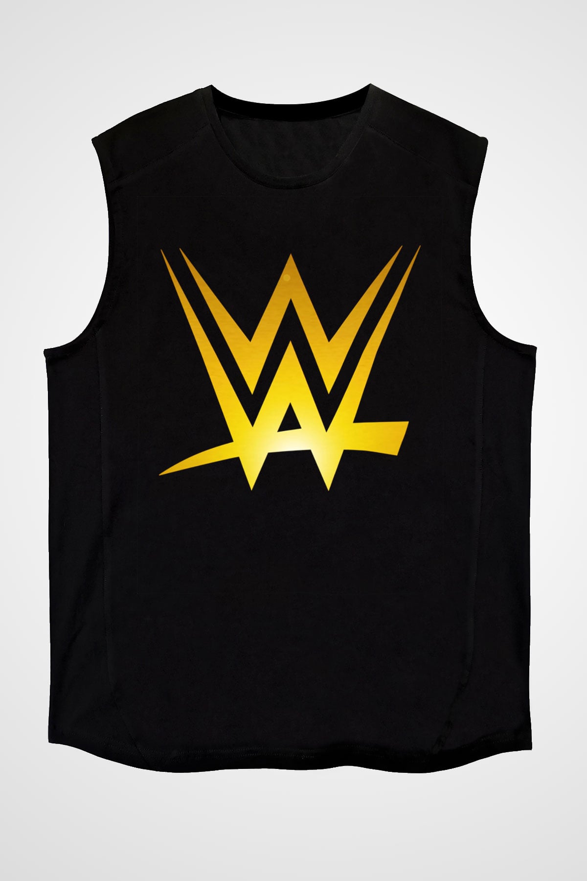 WWE Siyah Unisex Kolsuz Tişört