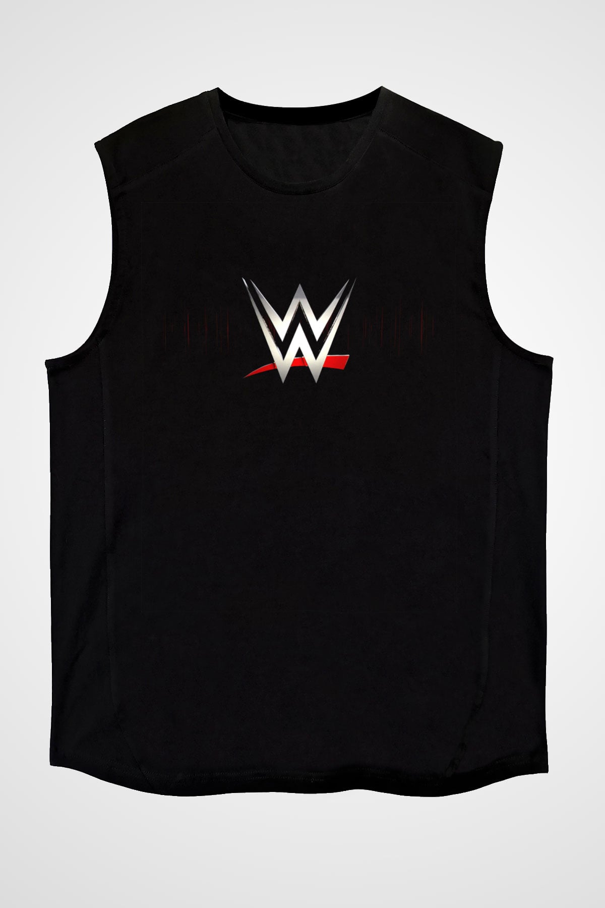WWE Siyah Unisex  Kolsuz Tişört