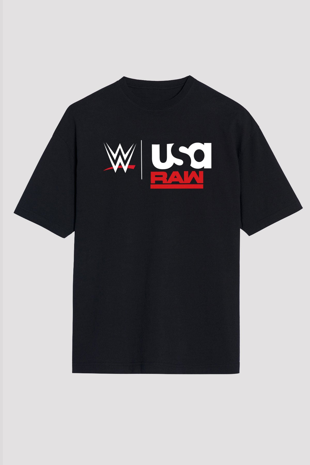 WWE Siyah Unisex Oversize Tişört
