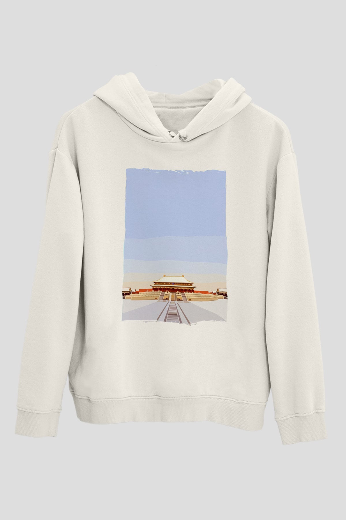 Yasak Şehir Beyaz Unisex Hoodie