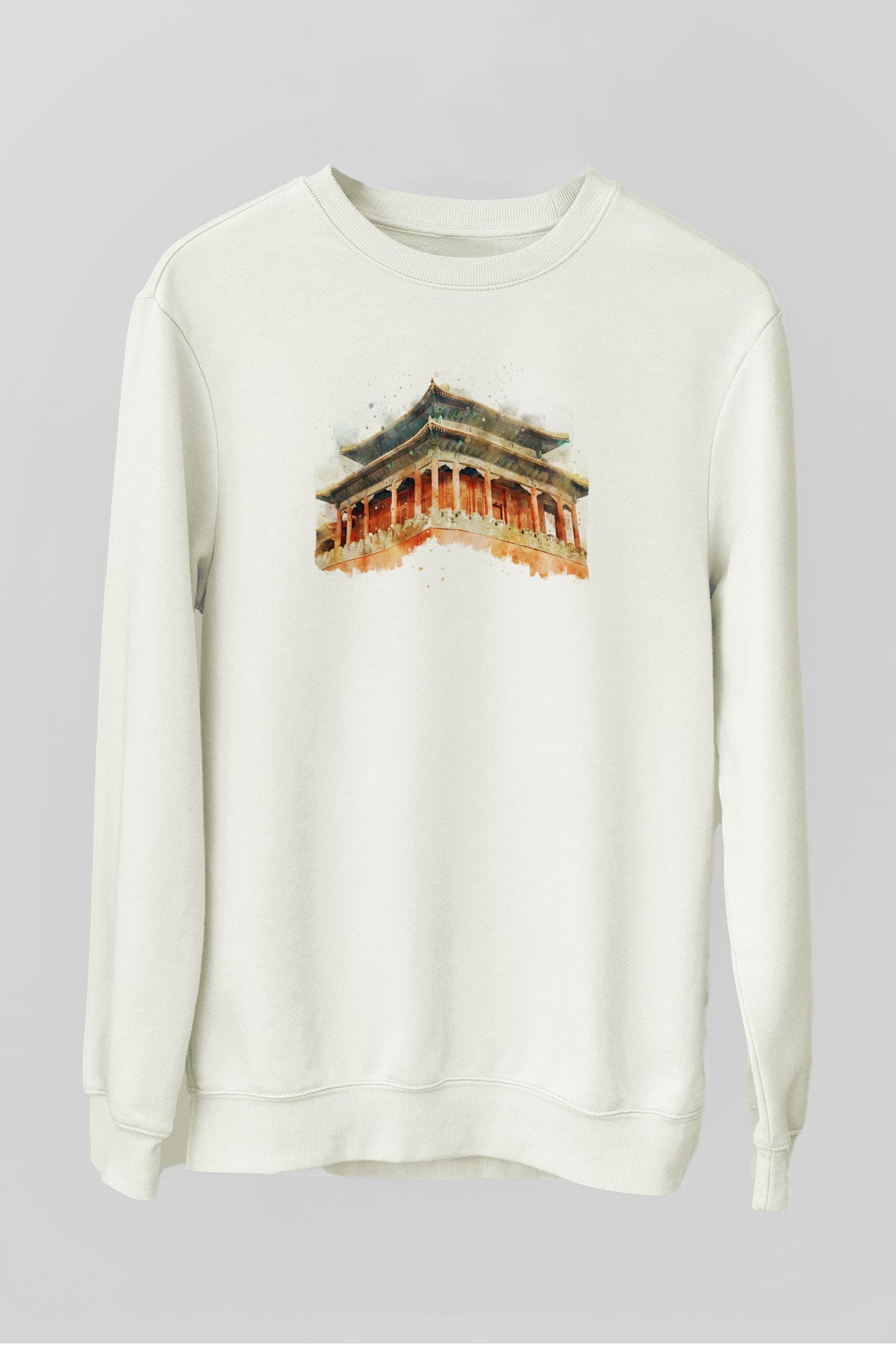Yasak Şehir Beyaz Unisex Sweatshirt
