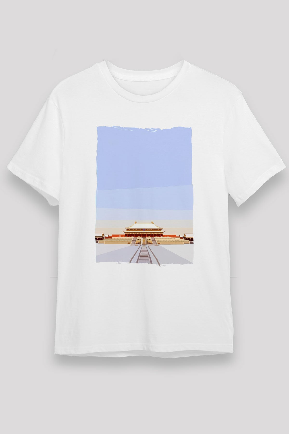 Yasak Şehir Beyaz Unisex Tişört T-Shirt - TişörtFabrikası