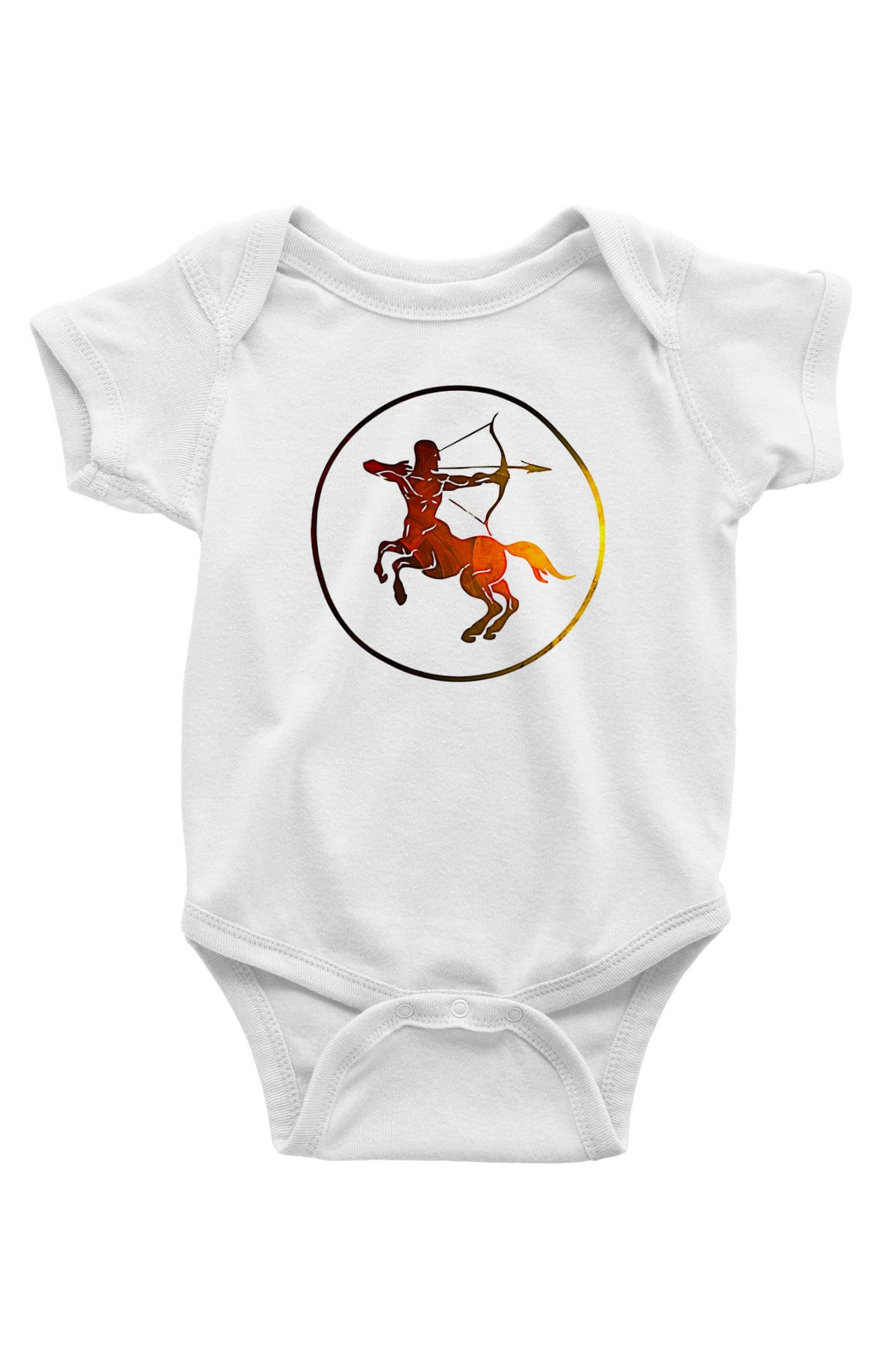 Yay Burcu Baskılı Beyaz Unisex Bebek Body - Zıbın