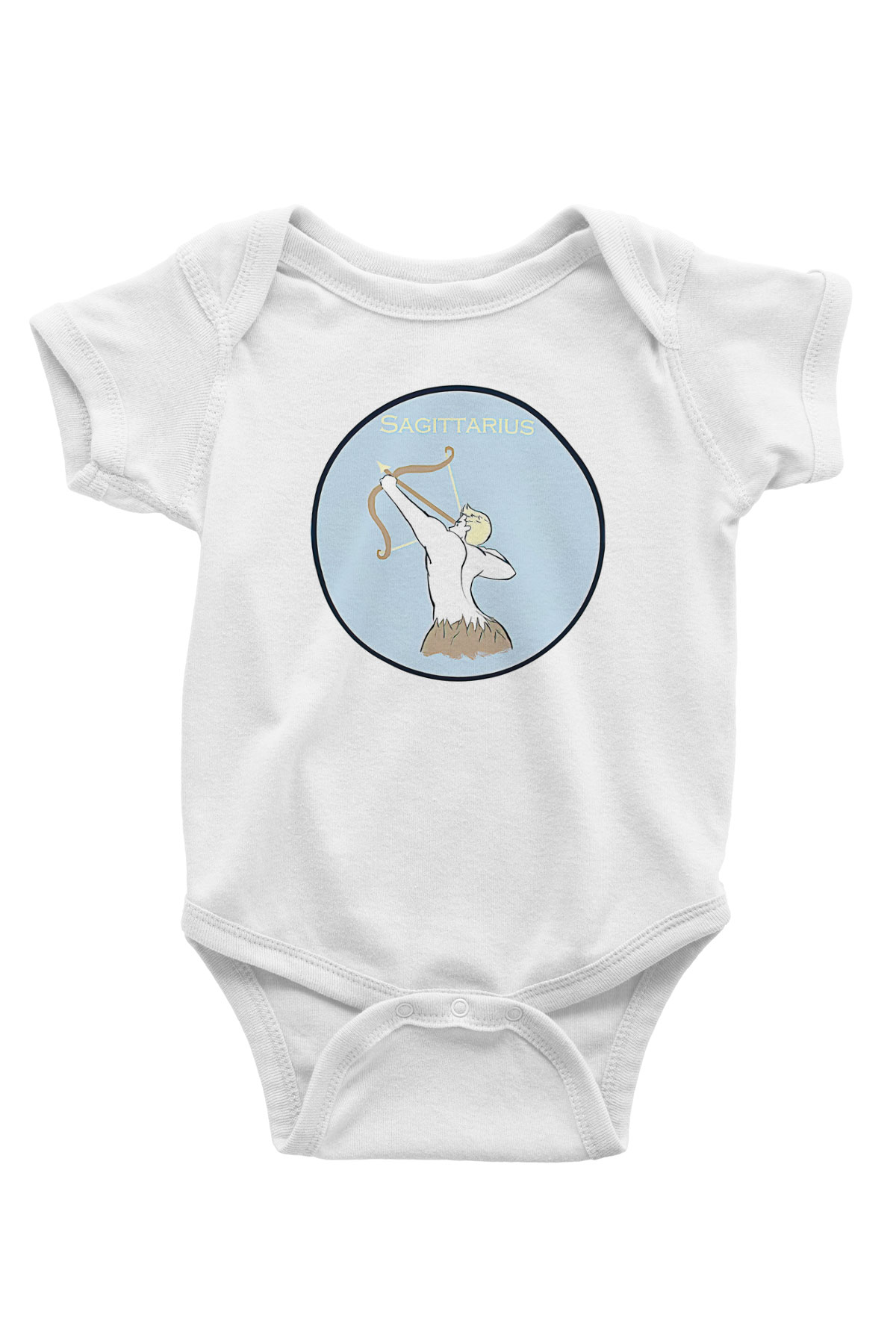 Yay Burcu Baskılı Beyaz Unisex Bebek Body - Zıbın