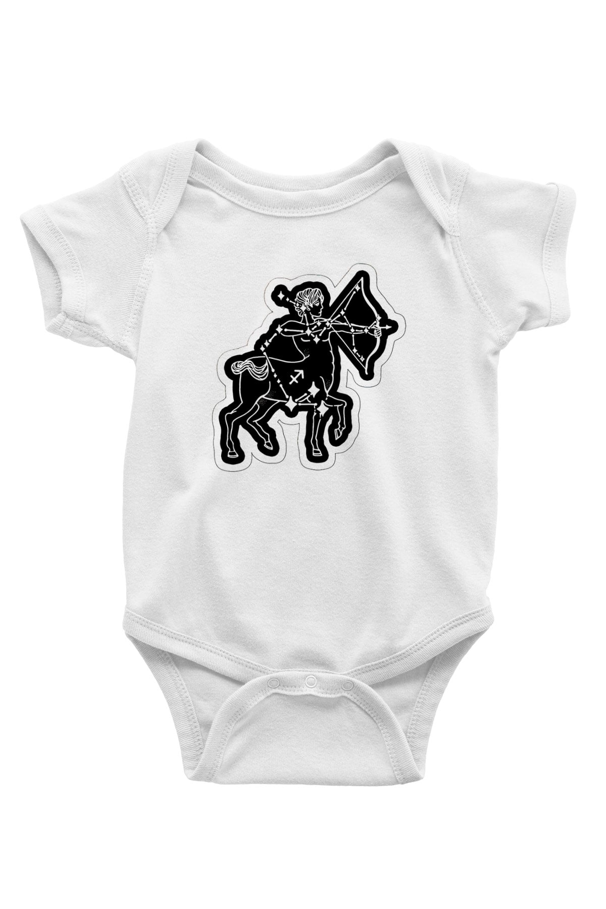 Yay Burcu Baskılı Beyaz Unisex Bebek Body - Zıbın