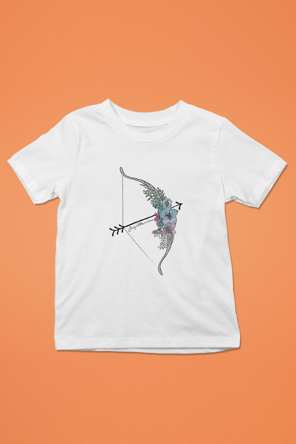 Yay Burcu Baskılı Beyaz Unisex Beyaz Çocuk Tişört - Tshirt