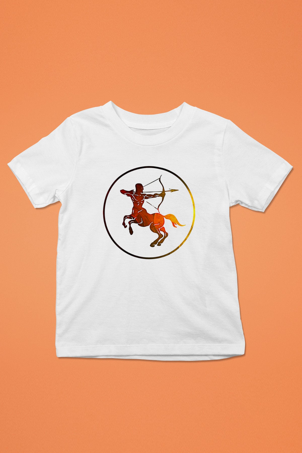Yay Burcu Baskılı Beyaz Unisex Beyaz Çocuk Tişört - Tshirt