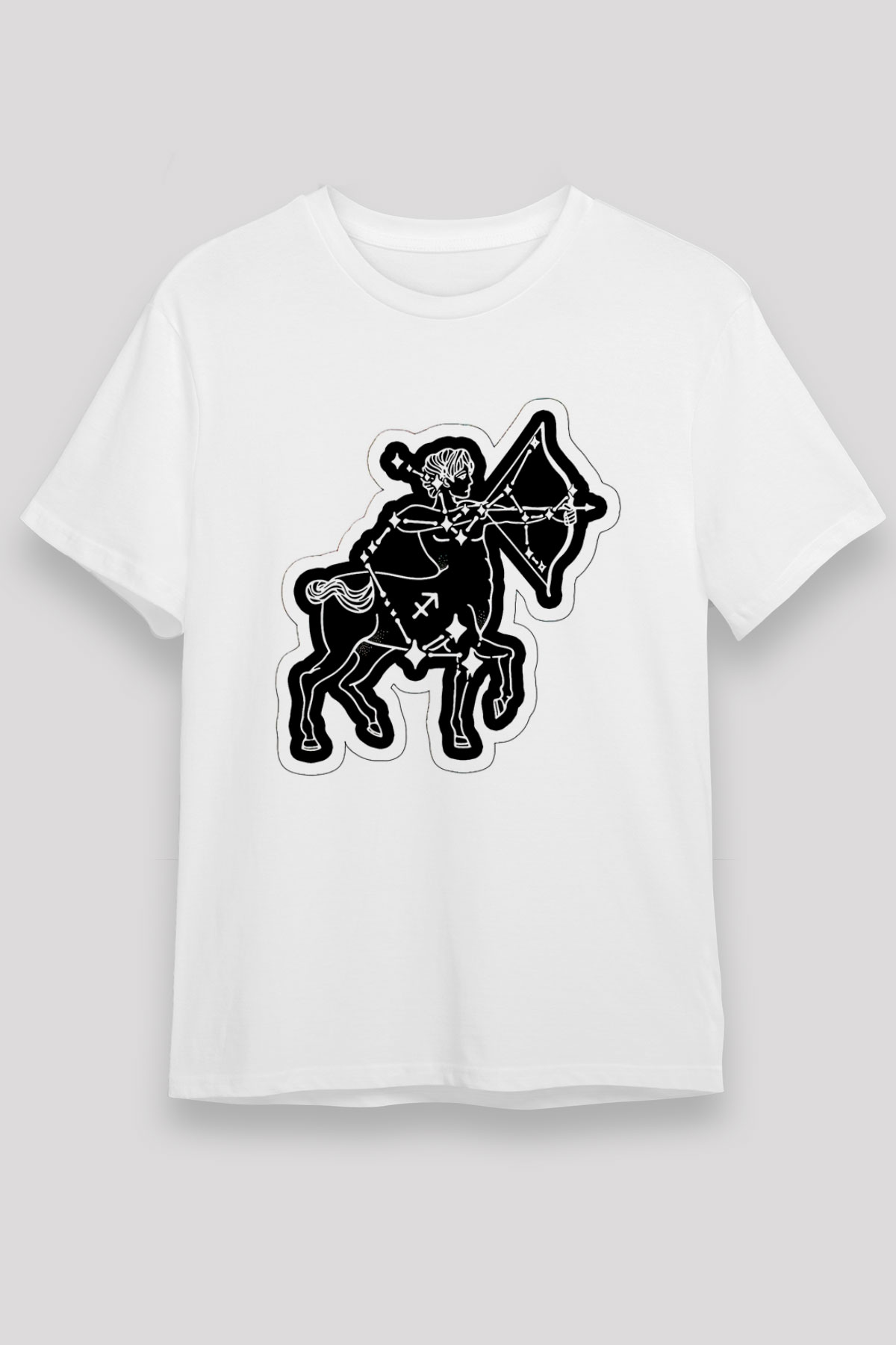 Yay Burcu Unisex Baskılı Beyaz Tişört - Tshirt