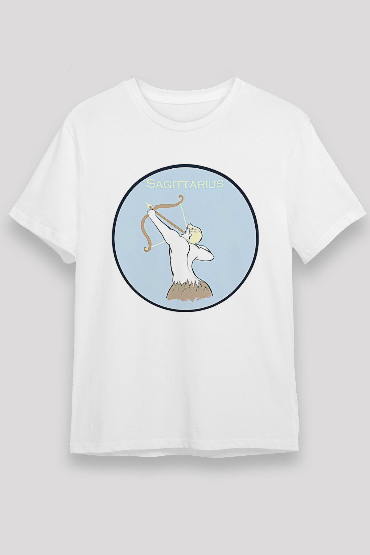 Yay Burcu Unisex Baskılı Beyaz Tişört - Tshirt