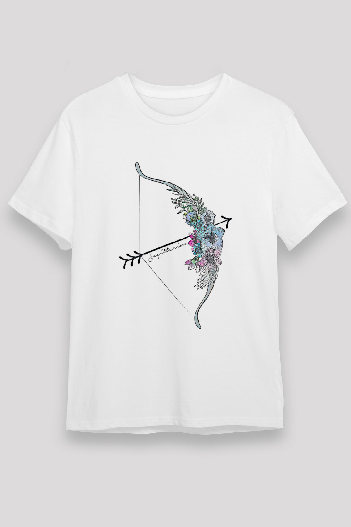 Yay Burcu Unisex Baskılı Beyaz Tişört - Tshirt