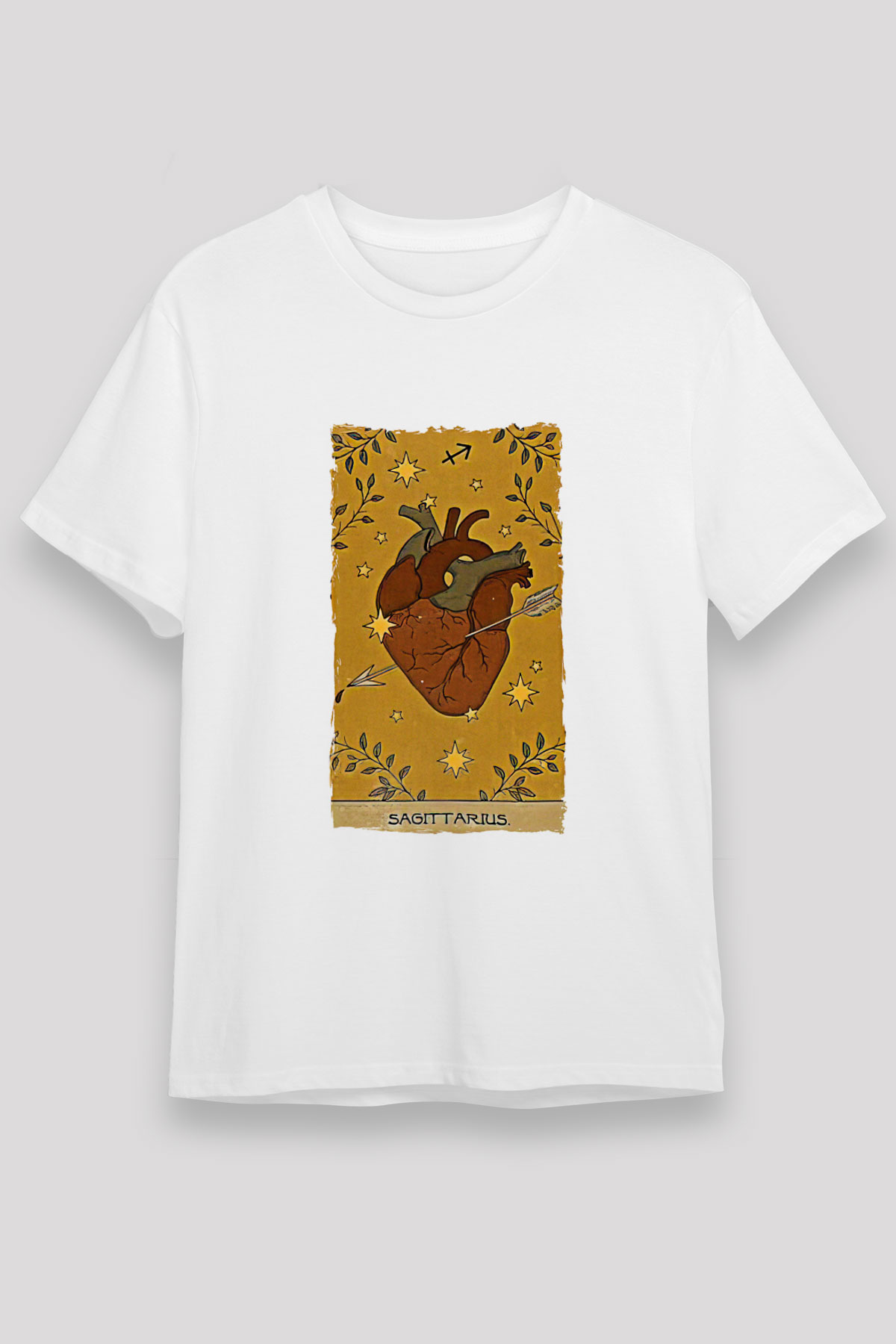 Yay Burcu Unisex Baskılı Beyaz Tişört - Tshirt