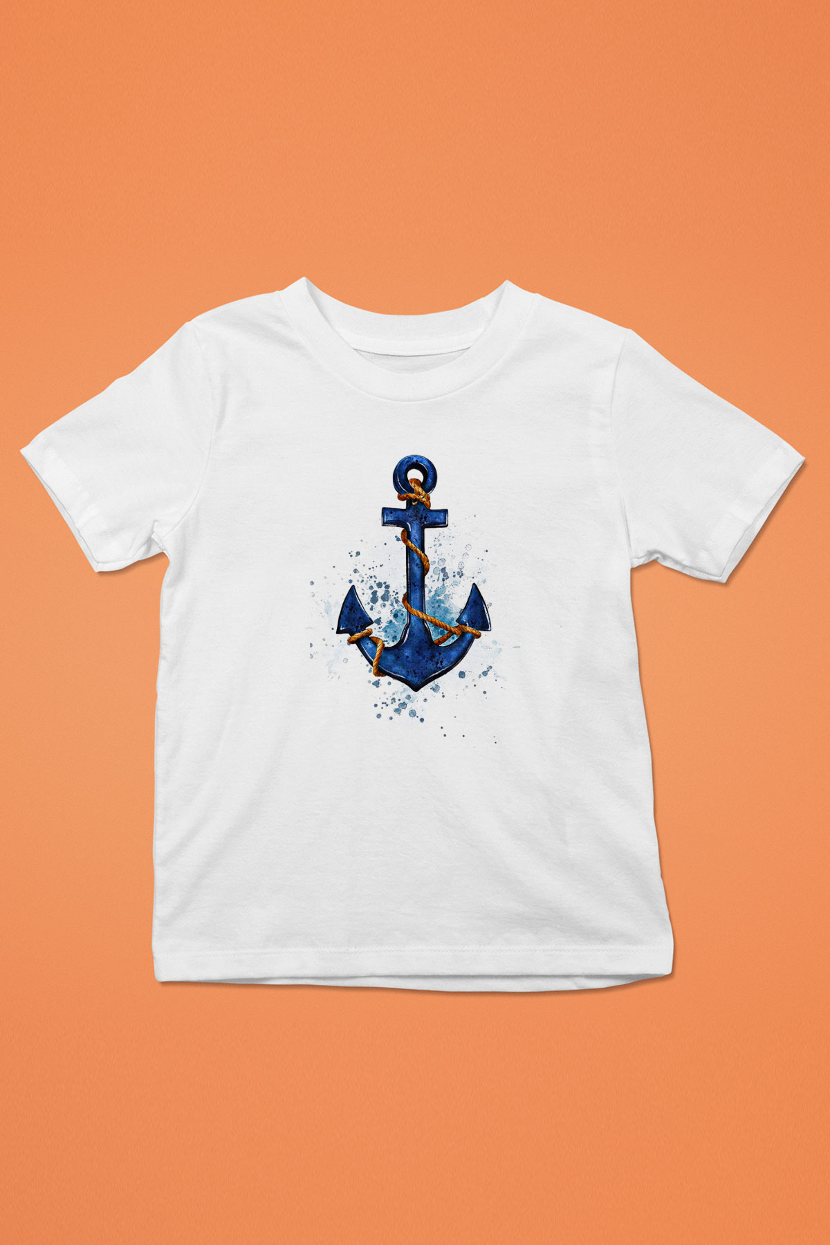 Yelken Baskılı Unisex Beyaz Çocuk Tişört - Tshirt
