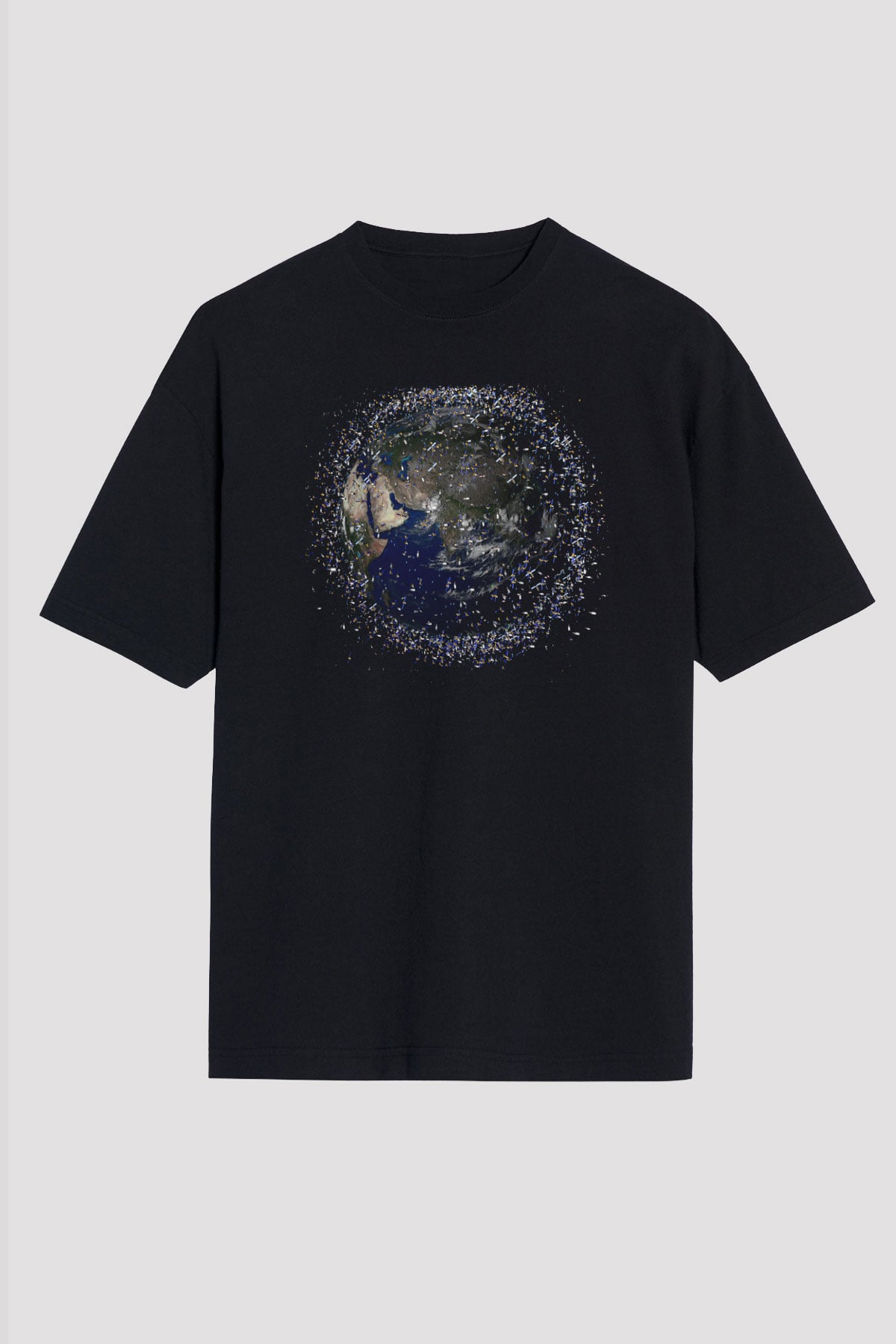 Yer yüzü Siyah Unisex Tişört T-Shirt - TişörtFabrikası