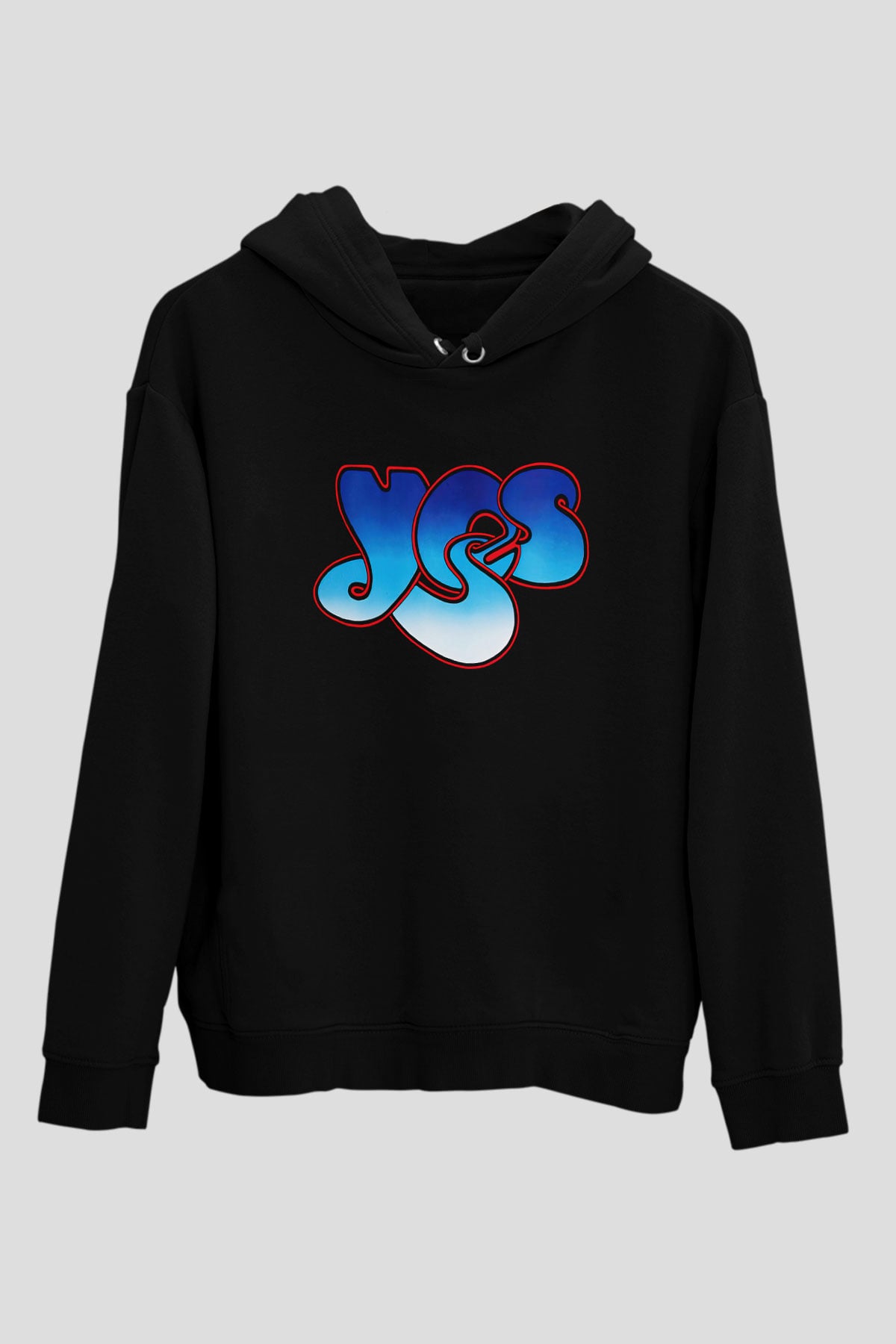 Yes Siyah Unisex Hoodie
