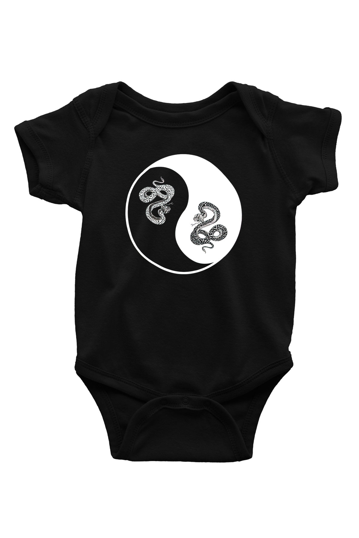 Yılan Siyah Bebek Body - Zıbın