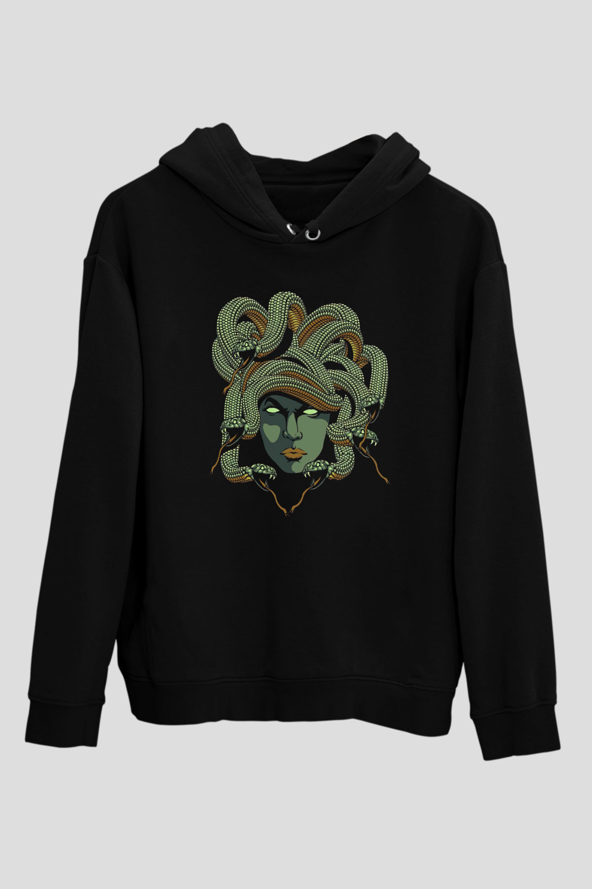 Yılan Siyah Unisex Hoodie