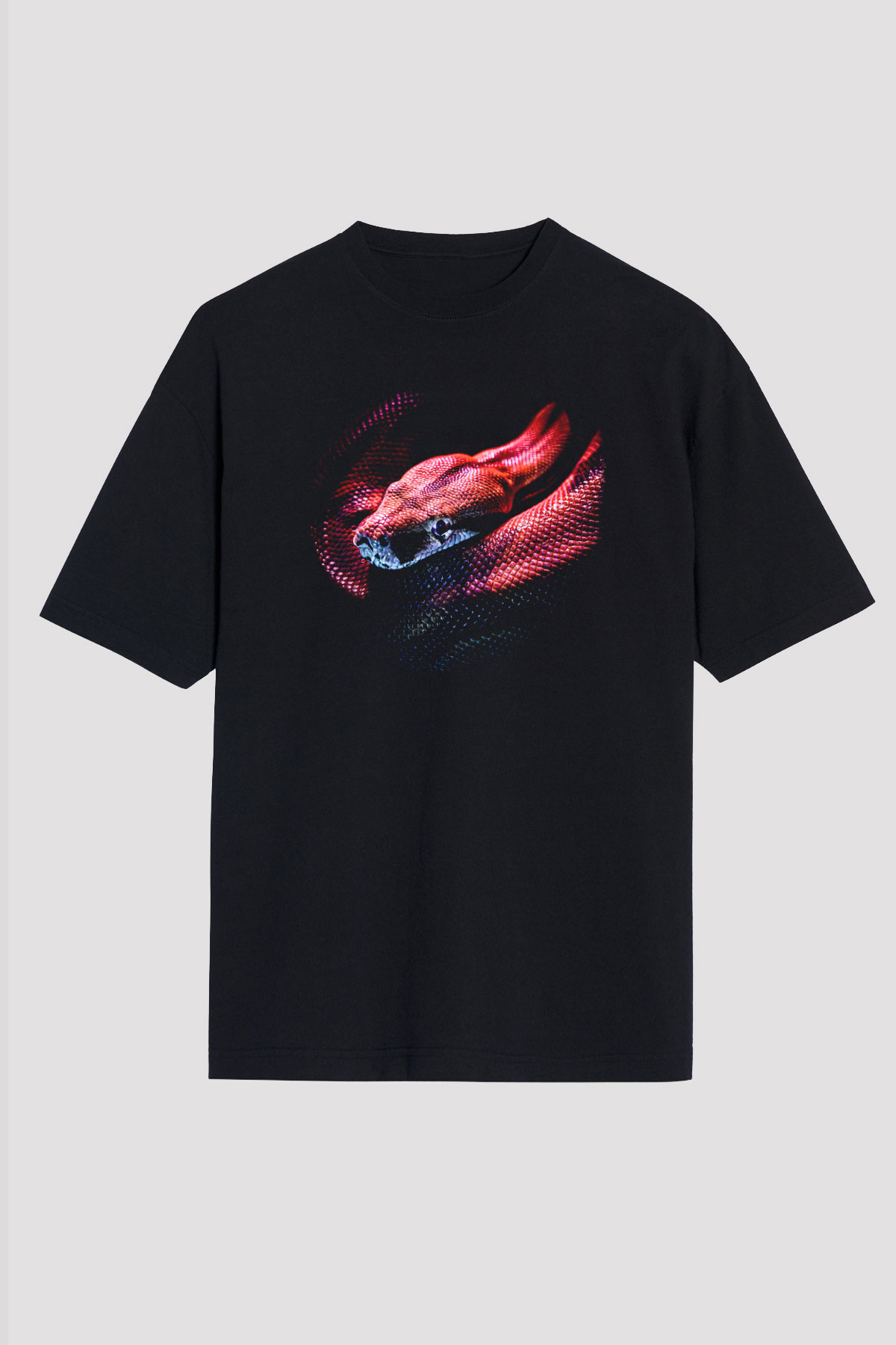 Yılan Siyah Unisex Tişört T-Shirt - TişörtFabrikası
