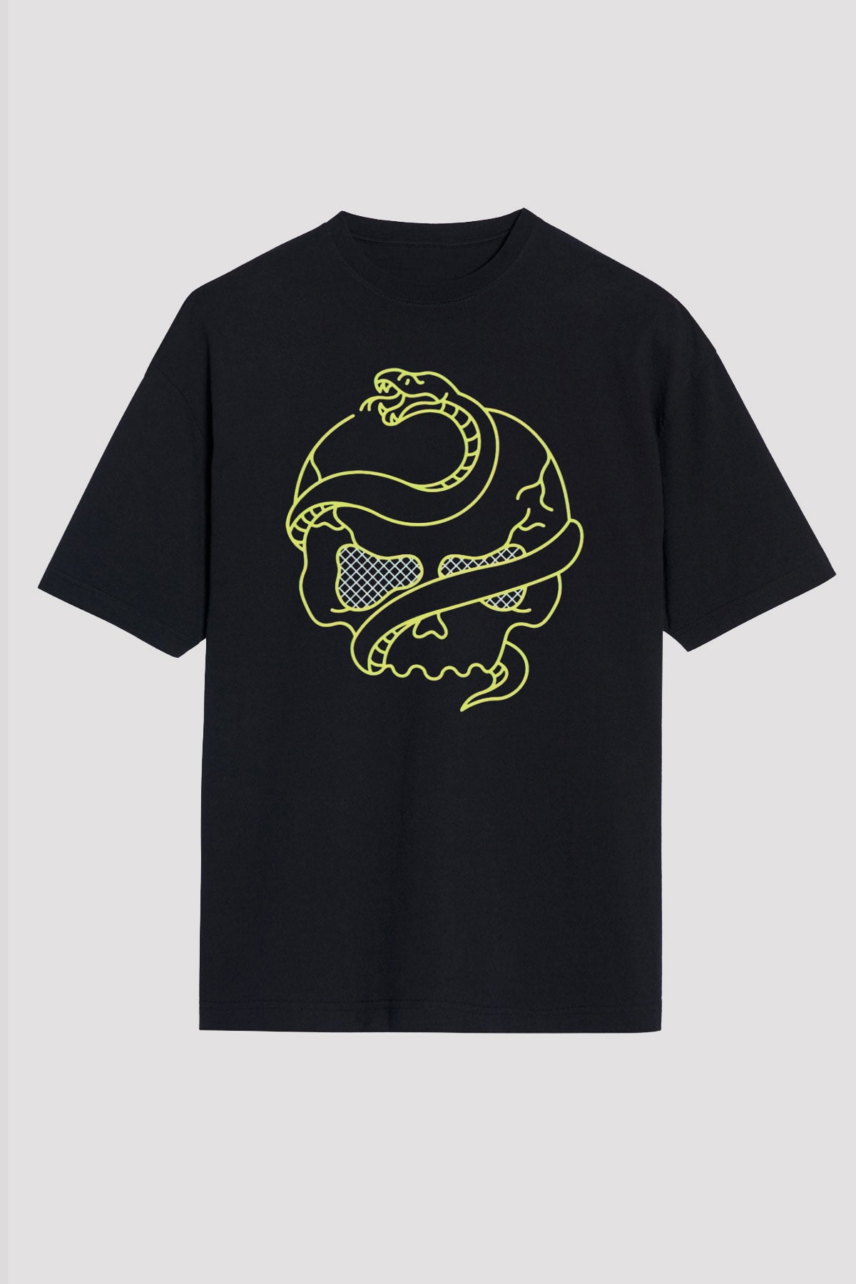 Yılan Siyah Unisex Tişört T-Shirt - TişörtFabrikası