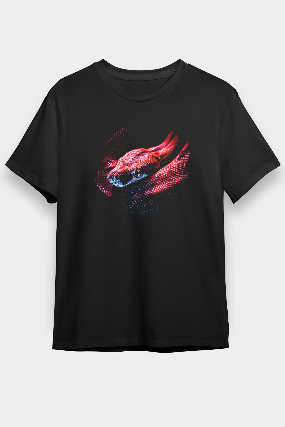 Yılan Siyah Unisex Tişört T-Shirt - TişörtFabrikası
