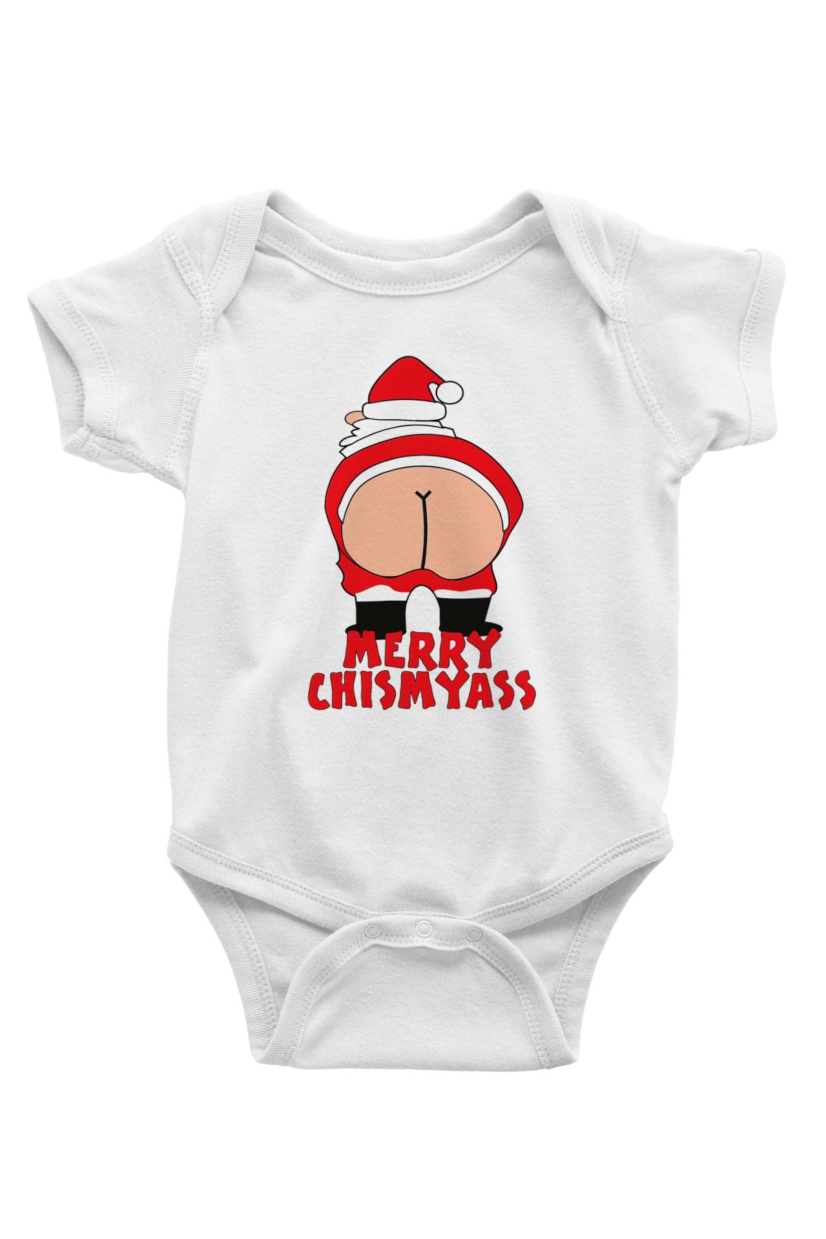 Yılbaşı Baskılı Beyaz Unisex Bebek Body - Zıbın