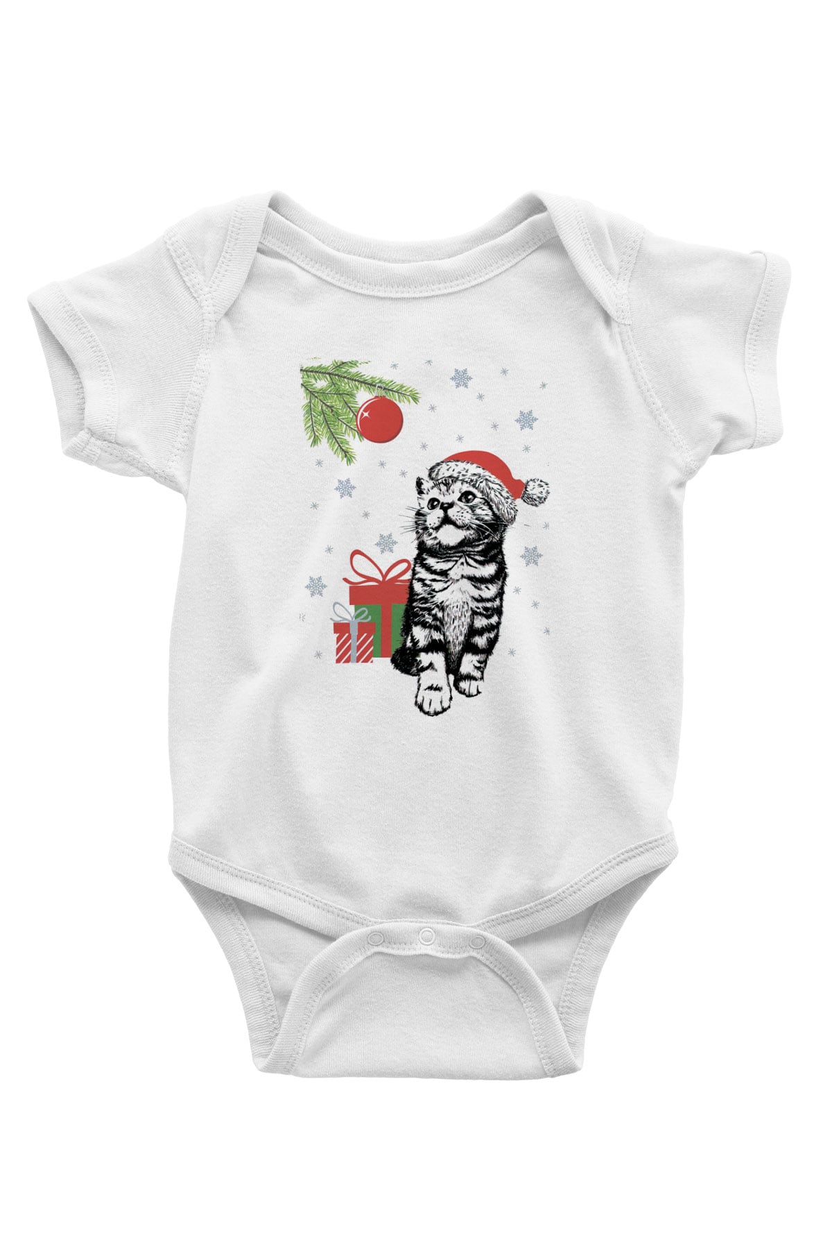 Yılbaşı Beyaz Bebek Body - Zıbın