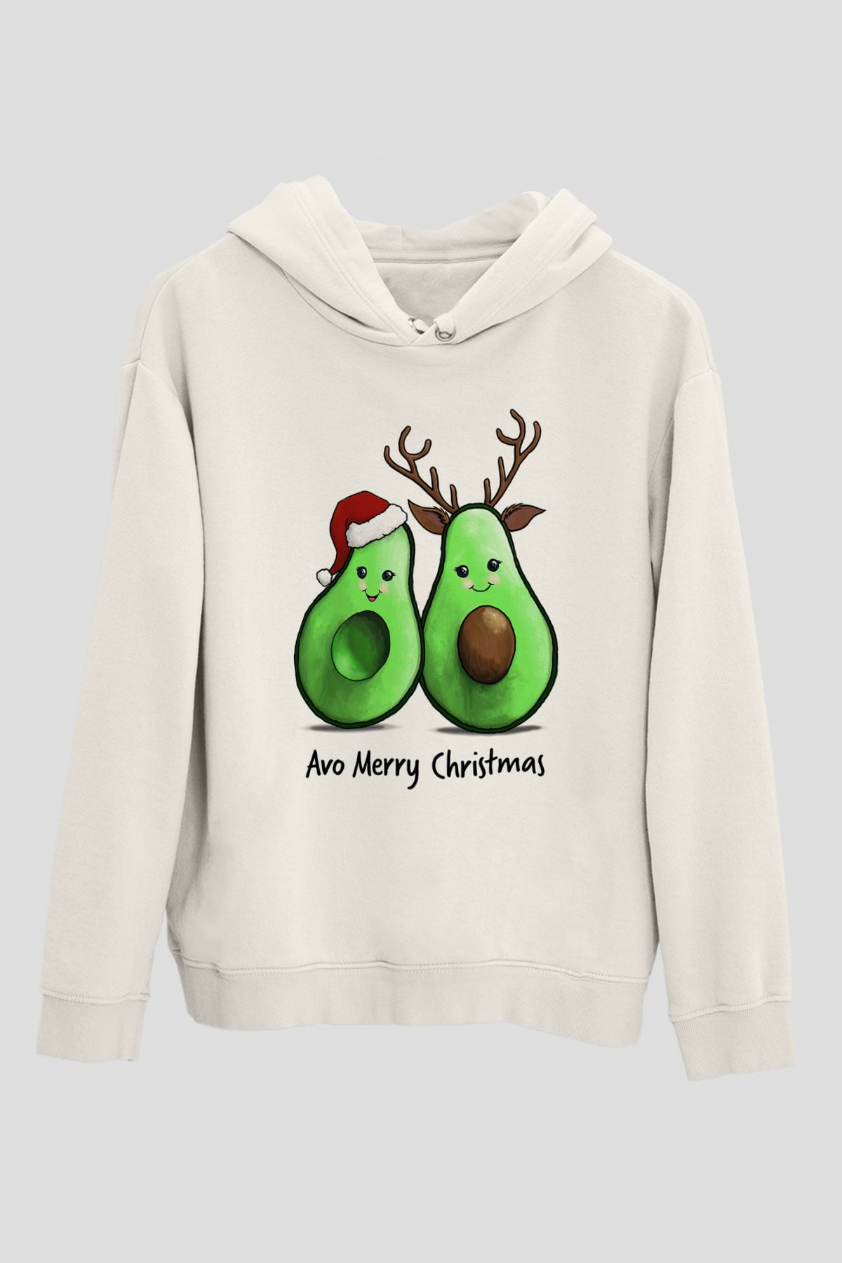 Yılbaşı Beyaz Unisex Hoodie