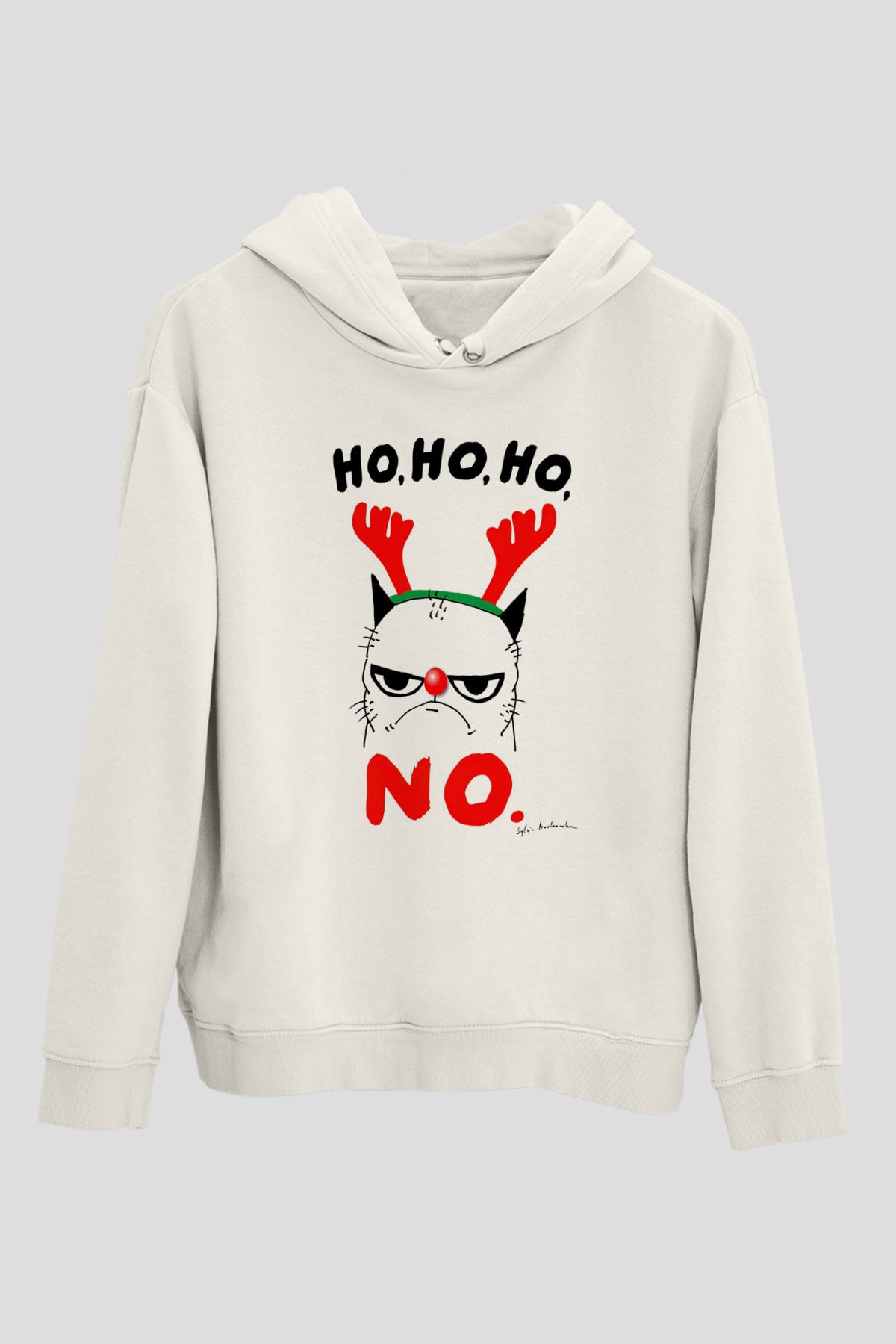 Yılbaşı Beyaz Unisex Hoodie
