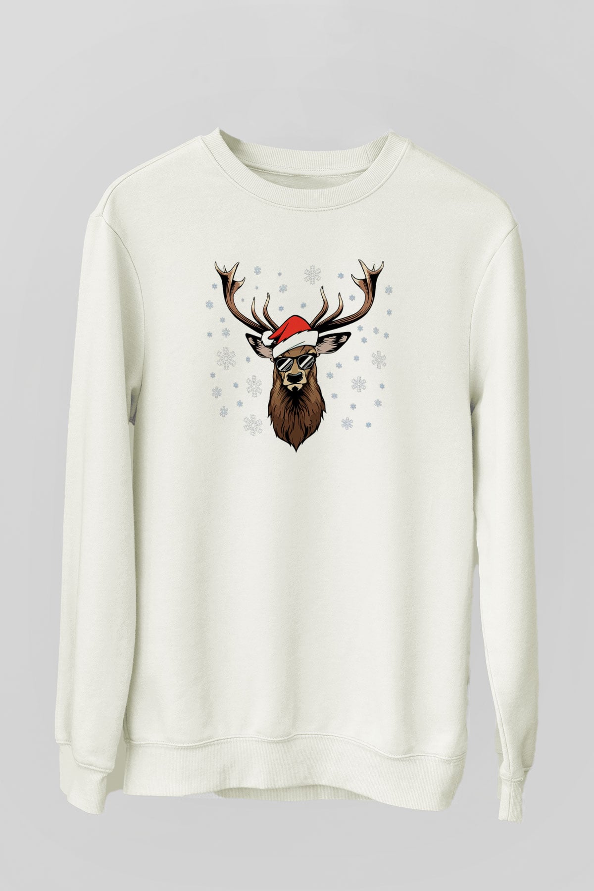 Yılbaşı Beyaz Unisex Sweatshirt