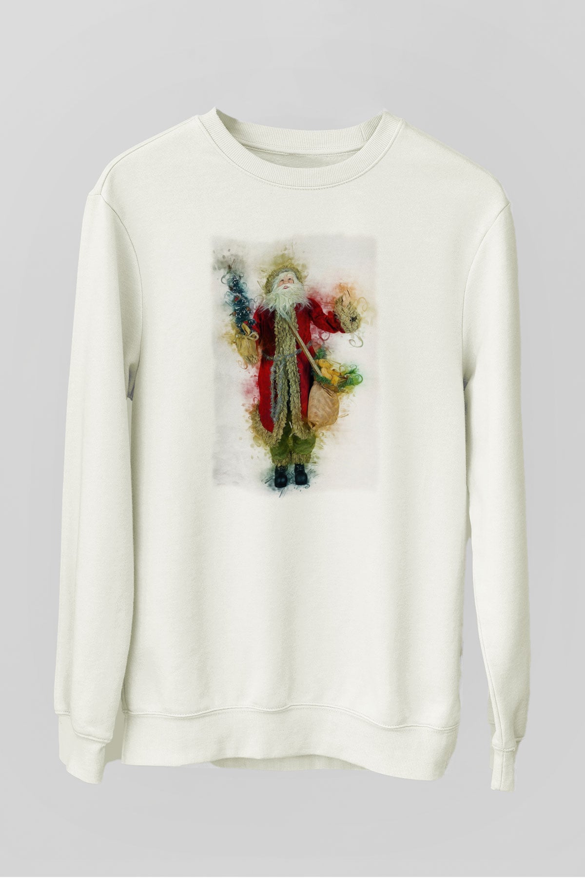 Yılbaşı Beyaz Unisex Sweatshirt