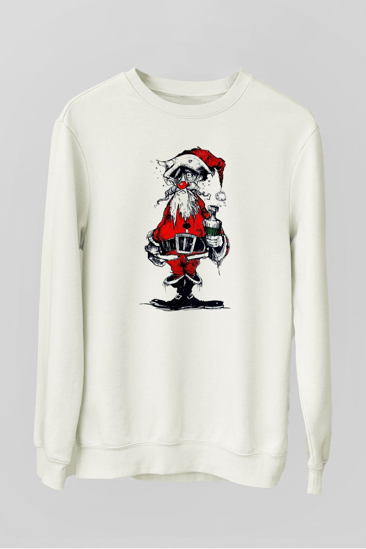 Yılbaşı Beyaz Unisex Sweatshirt