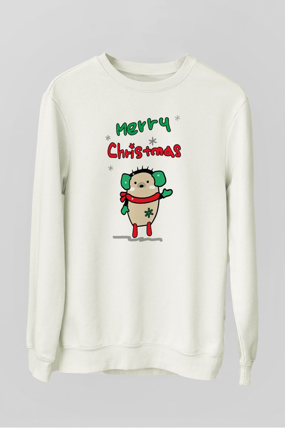 Yılbaşı Beyaz Unisex Sweatshirt