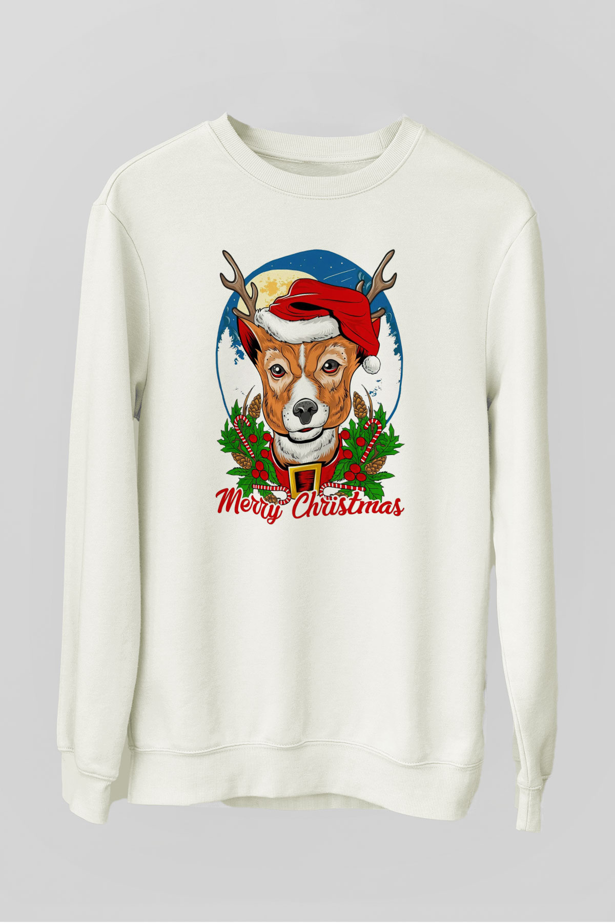 Yılbaşı Beyaz Unisex Sweatshirt