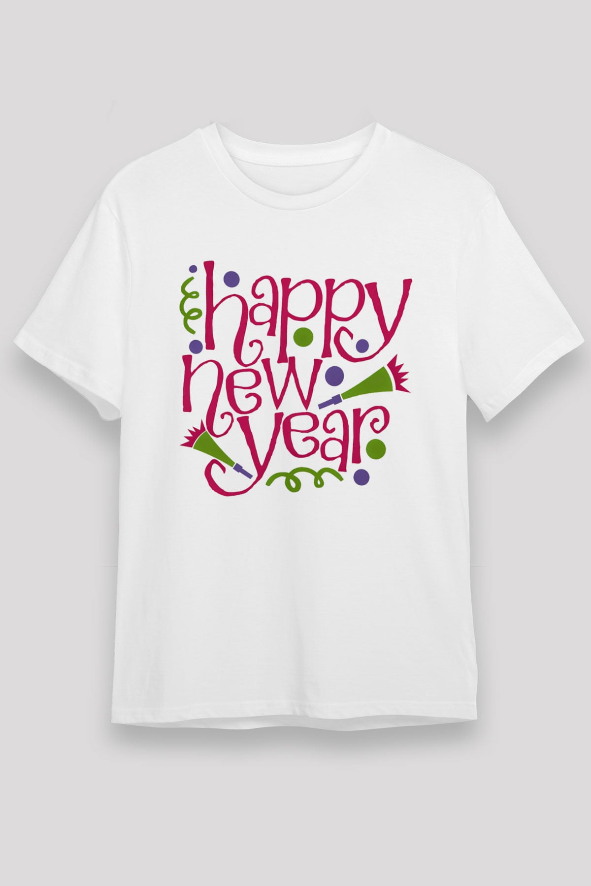 Yılbaşı Beyaz Unisex Tişört T-Shirt - TişörtFabrikası